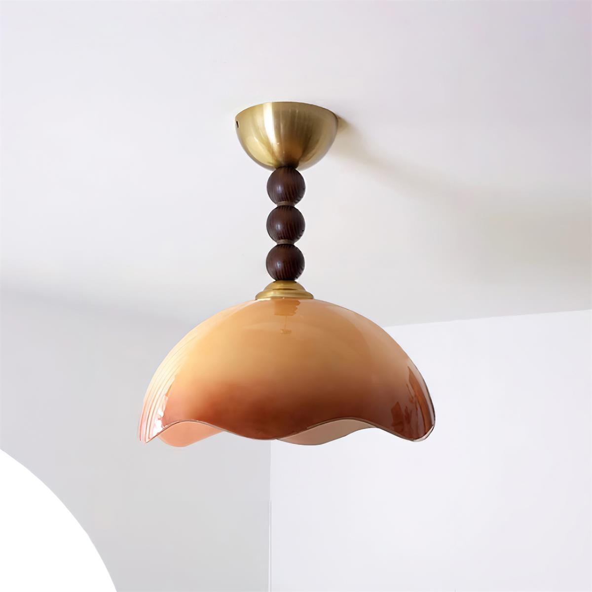 Amberis Vintage Amber Glass Ceiling Light - Letslighting