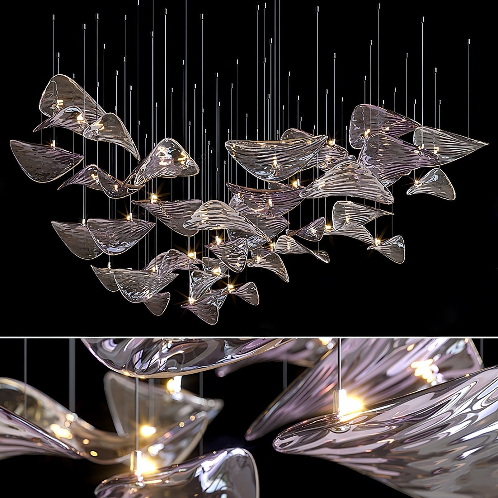 Eurrinia Butterfly Gold Pendant Light-Letslighting