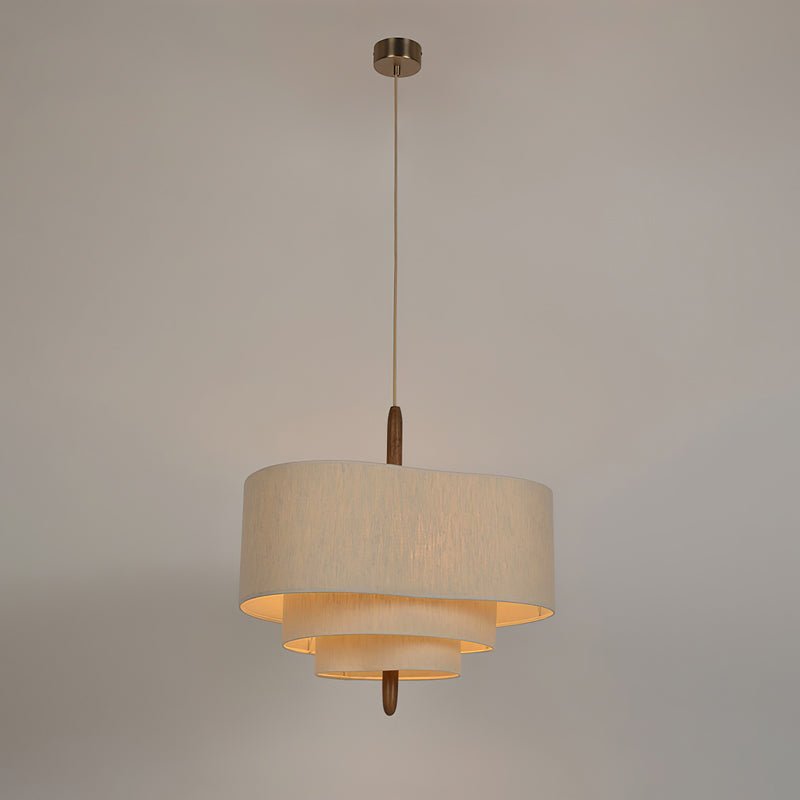 Eldorora Elegante Wellenleiter Holz Stoff Pendelleuchte-Letslighting