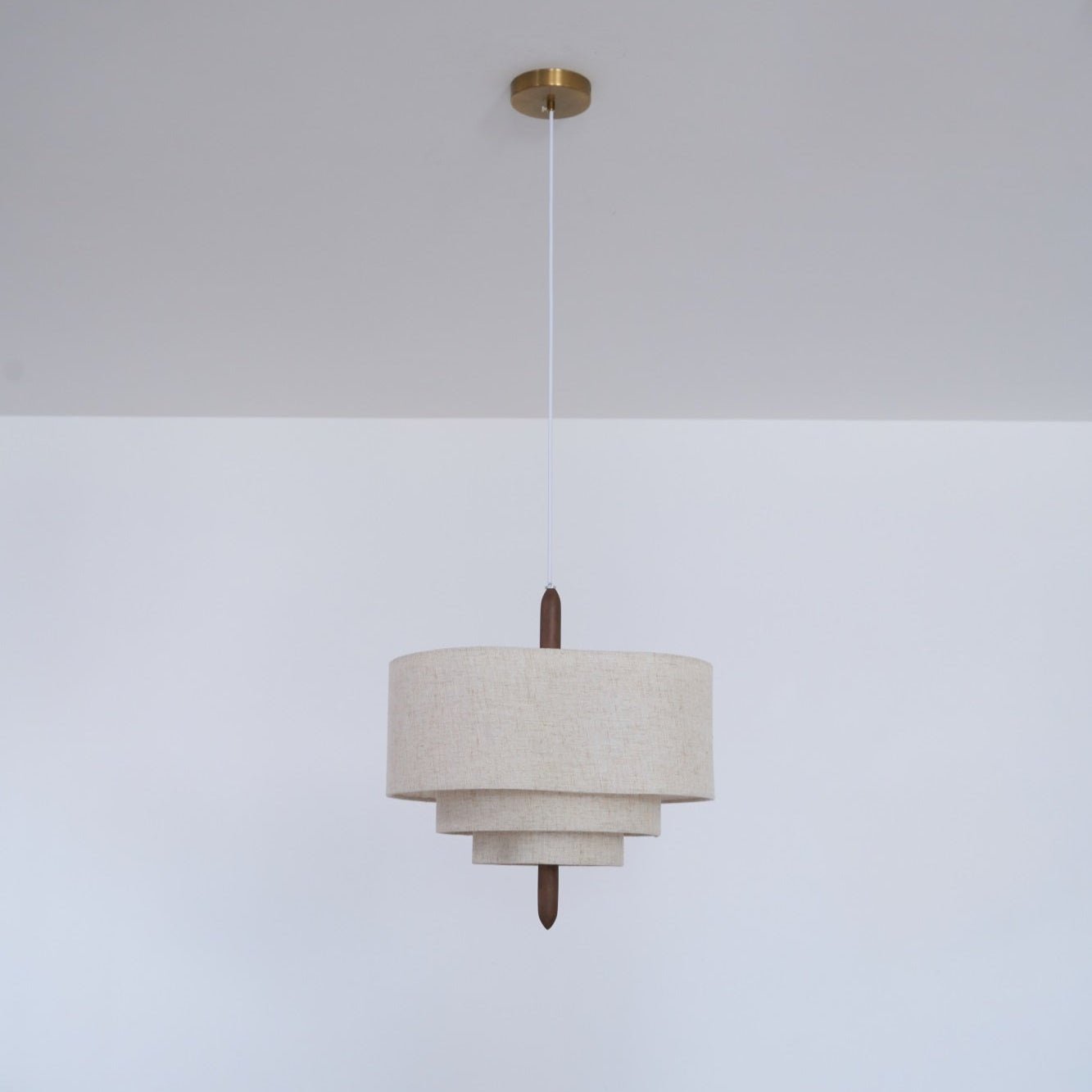 Eldorora Elegante Wellenleiter Holz Stoff Pendelleuchte-Letslighting