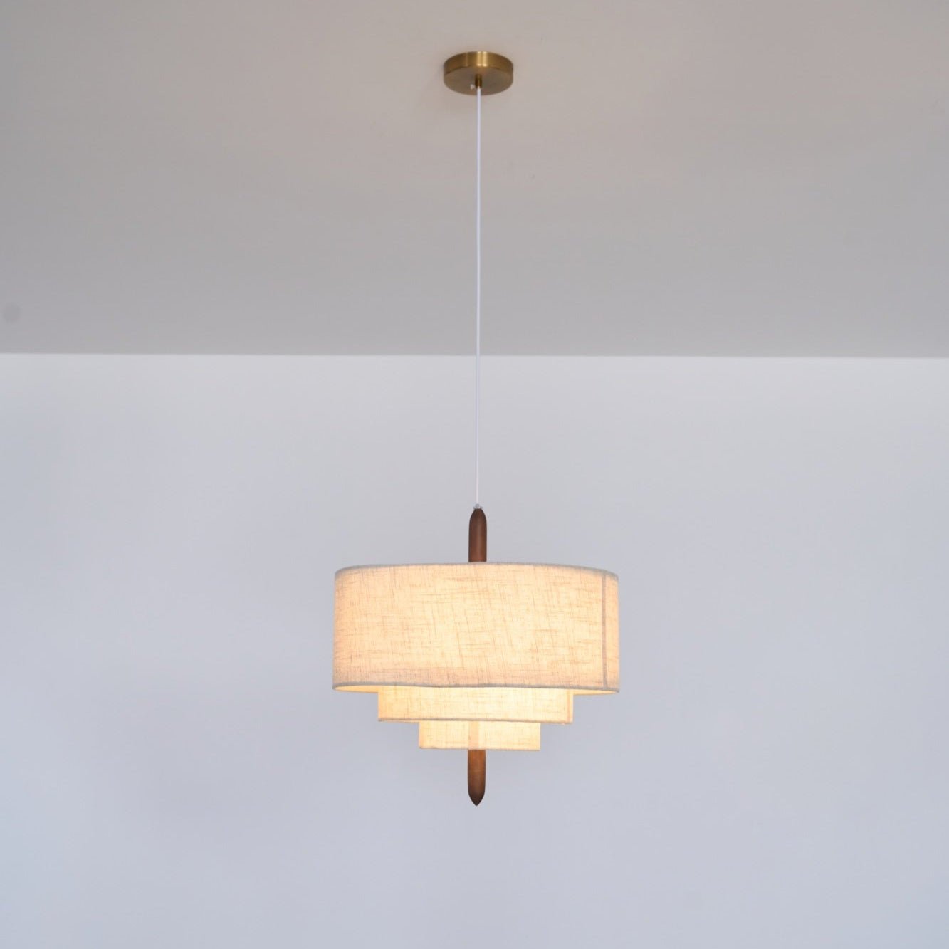 Eldorora Elegante Wellenleiter Holz Stoff Pendelleuchte-Letslighting