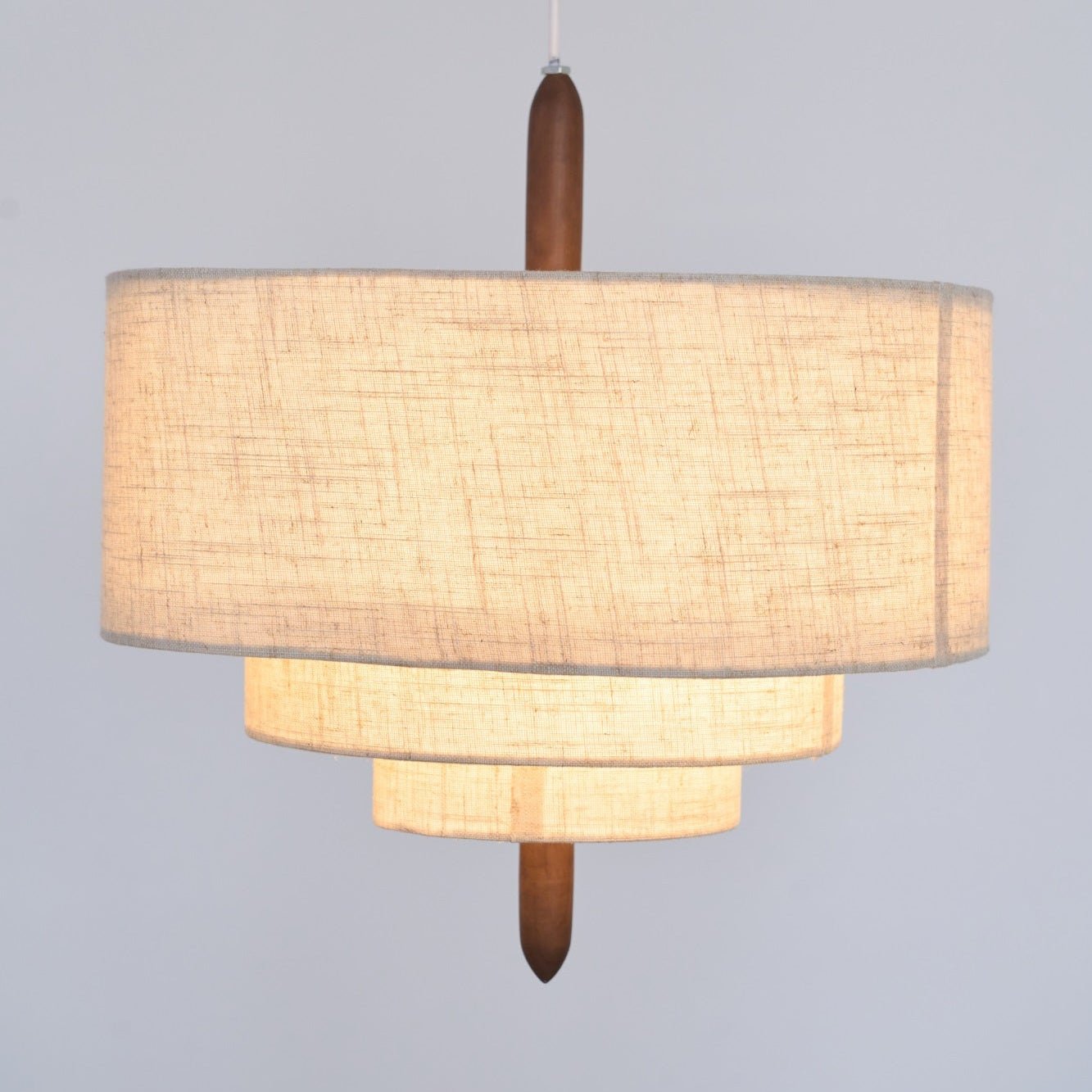 Eldorora Elegante Wellenleiter Holz Stoff Pendelleuchte-Letslighting