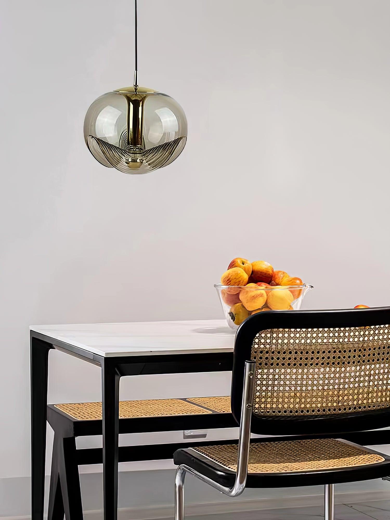 Solara Pendelleuchte Glas Welle Mid-Century Vintage-Letslighting