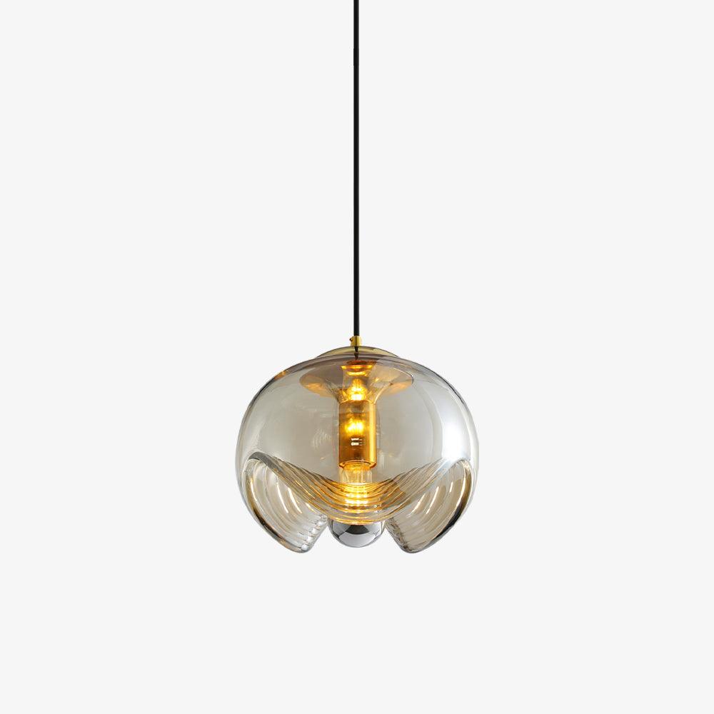 Solara Pendelleuchte Glas Welle Mid-Century Vintage-Letslighting