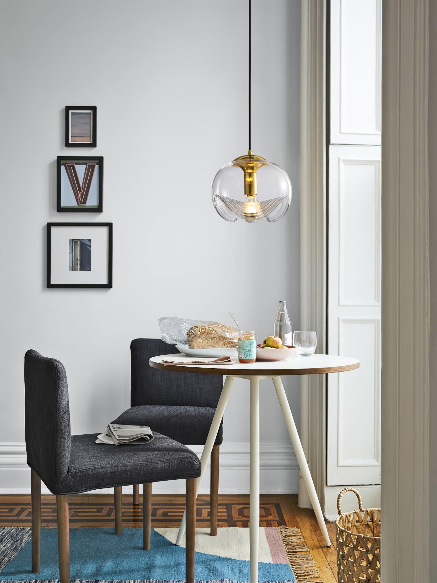 Solara Pendelleuchte Glas Welle Mid-Century Vintage-Letslighting