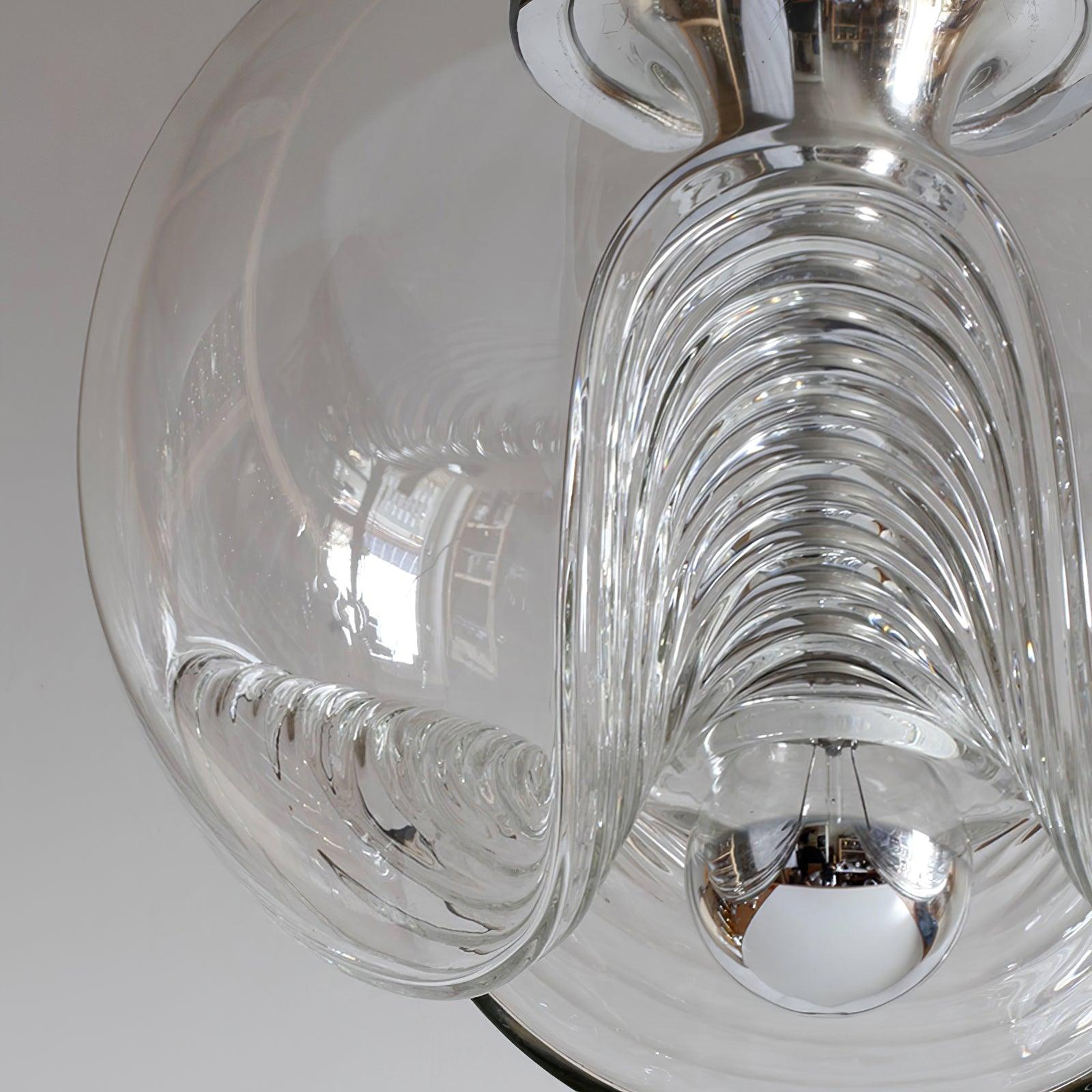 Solara Pendelleuchte Glas Welle Mid-Century Vintage-Letslighting