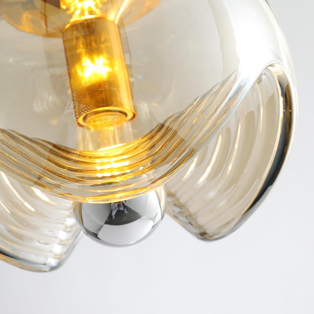 Solara Pendelleuchte Glas Welle Mid-Century Vintage-Letslighting