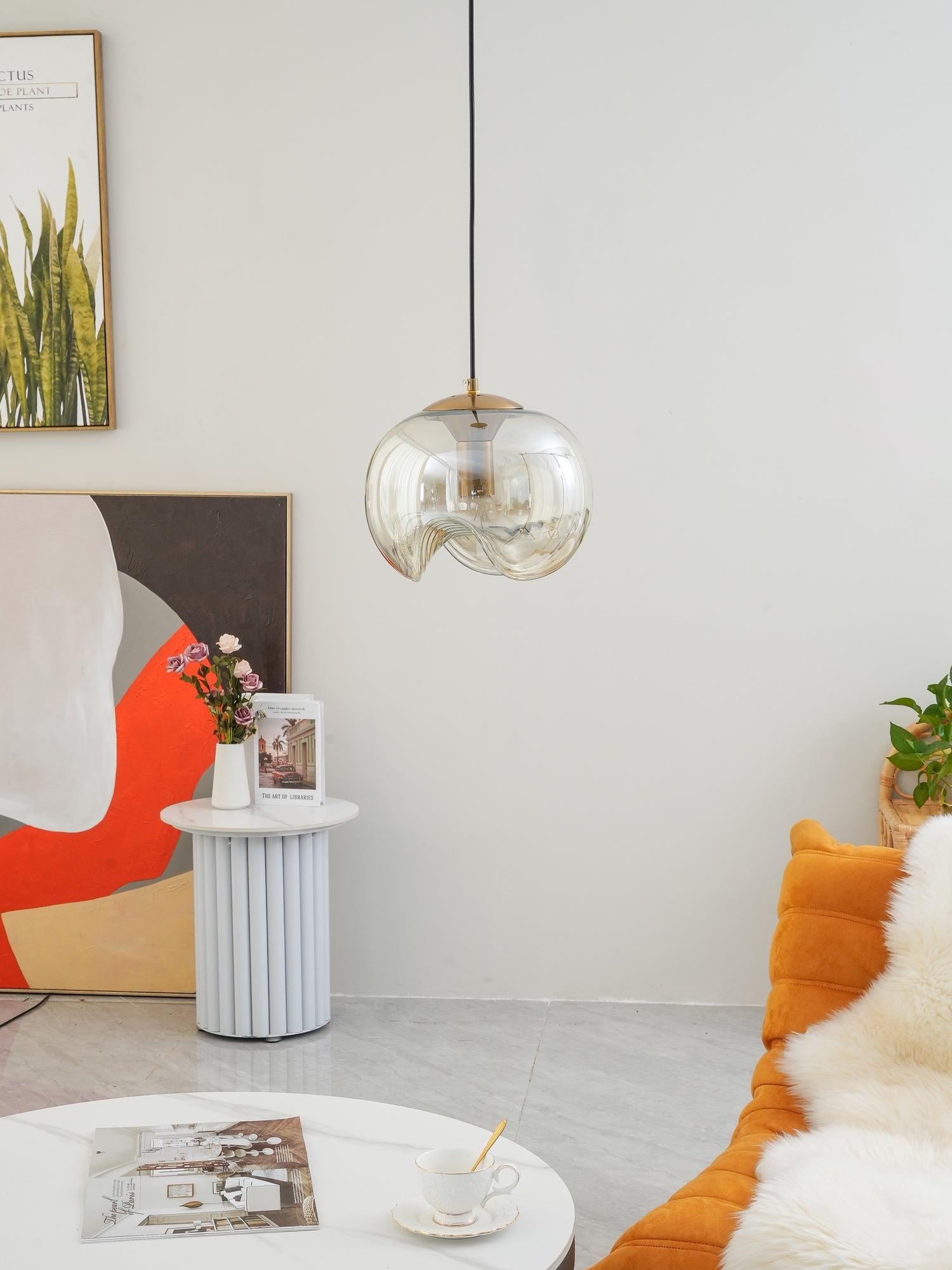 Solara Pendelleuchte Glas Welle Mid-Century Vintage-Letslighting