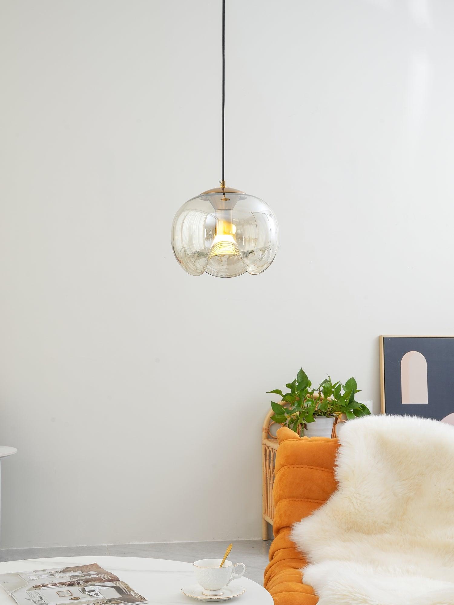 Solara Pendelleuchte Glas Welle Mid-Century Vintage-Letslighting