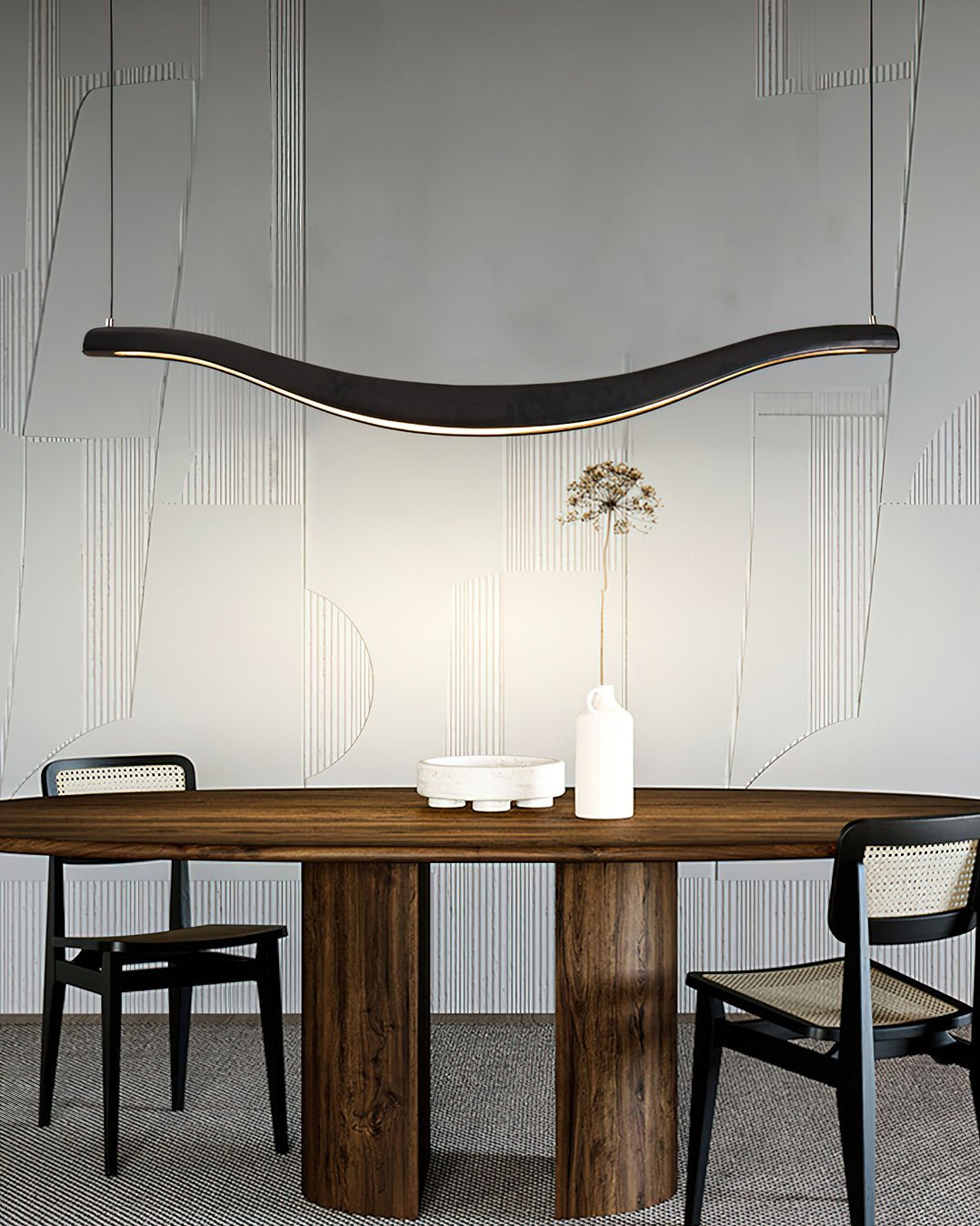 Lustra Kronleuchter Holz Wellenform Elegant-Letslighting