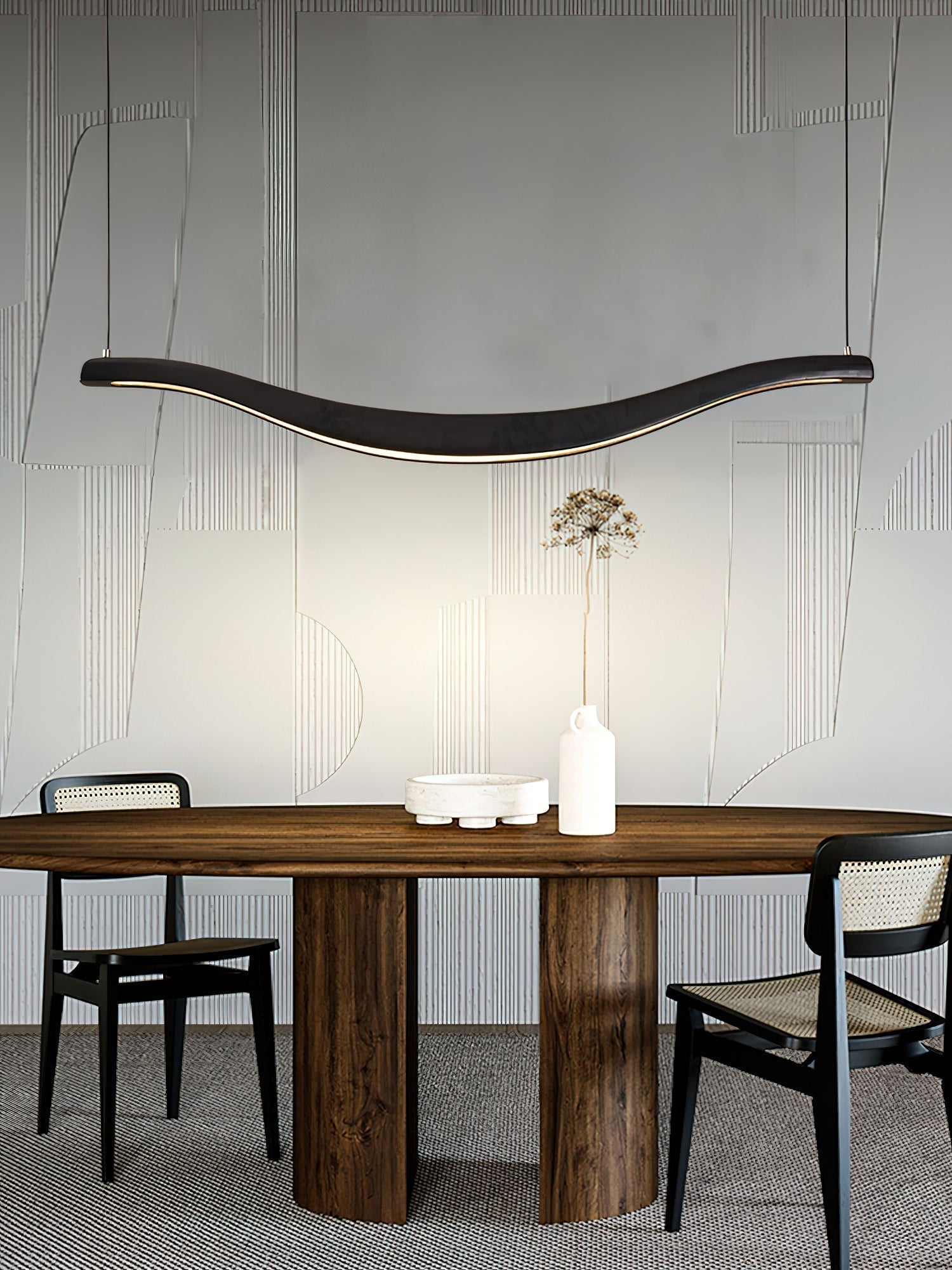 Lustra Kronleuchter Holz Wellenform Elegant-Letslighting
