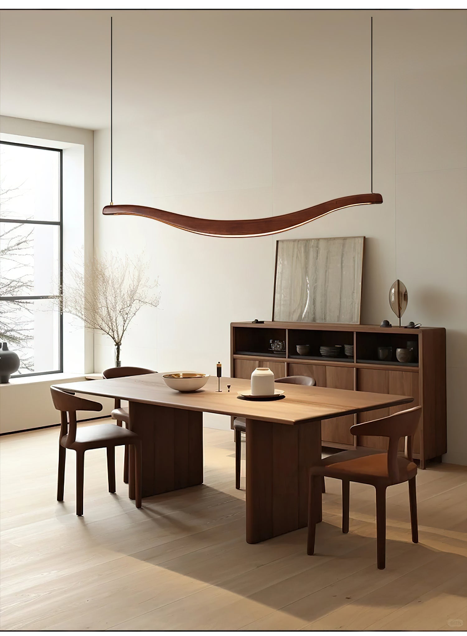 Lustra Kronleuchter Holz Wellenform Elegant-Letslighting