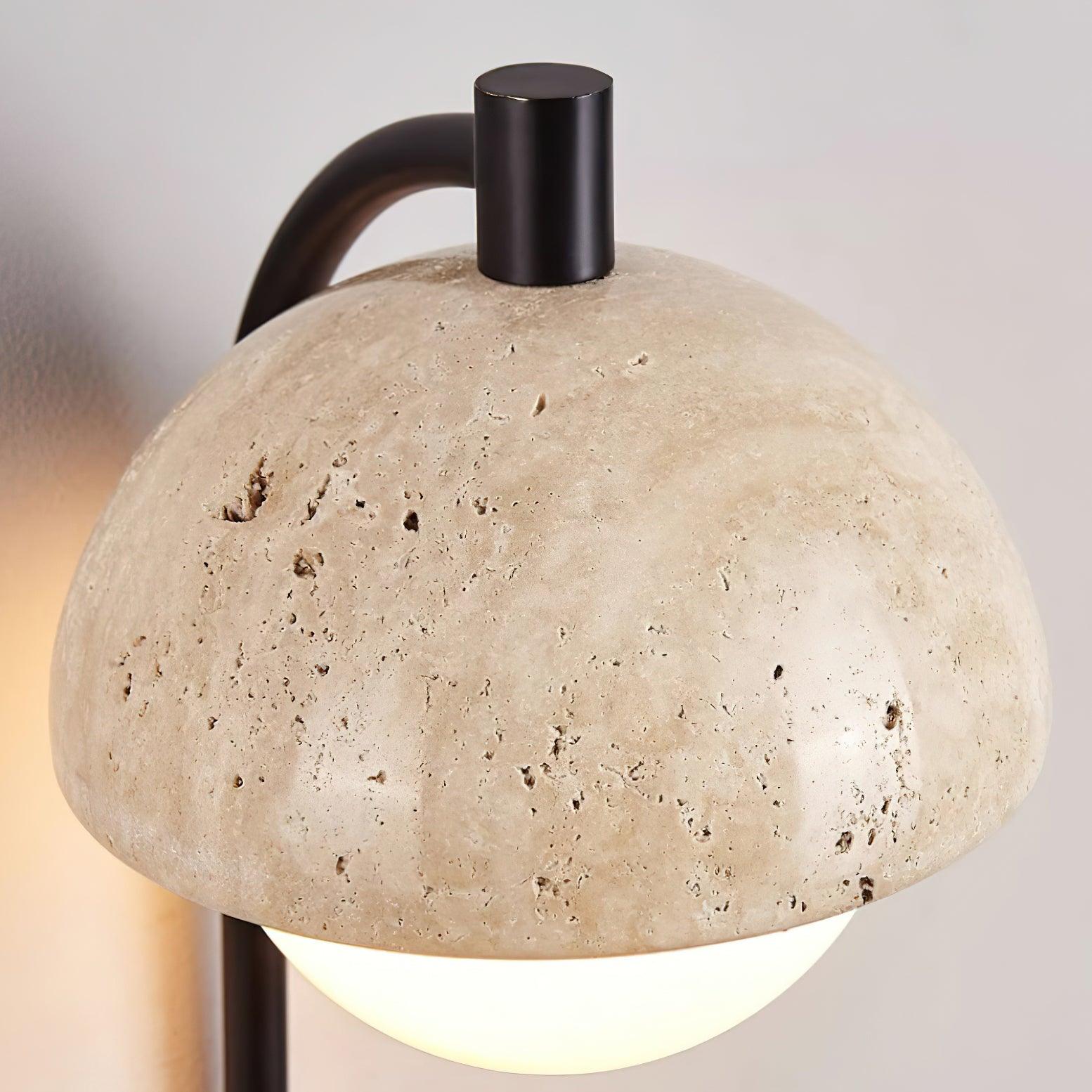Ritta Wall Lamp Travertine Wood Dome - Letslighting