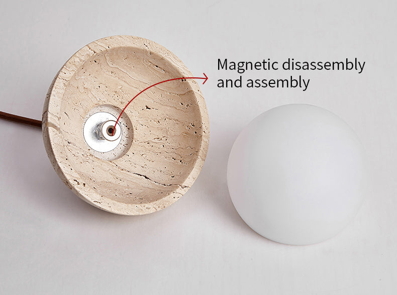 Civarir Modern Minimalist Beige Travertine Wall Lamp - Letslighting