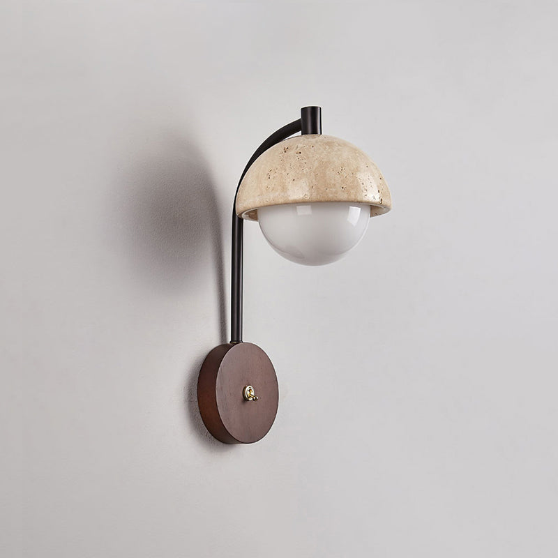 Civarir Modern Minimalist Beige Travertine Wall Lamp - Letslighting