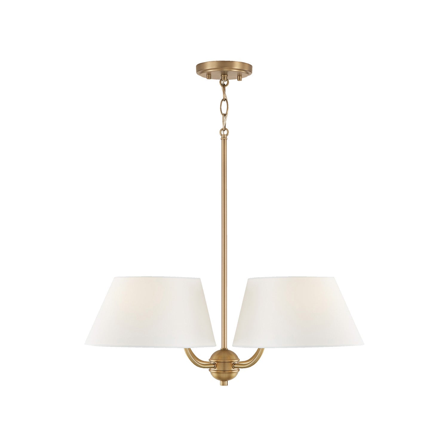 Arcara Vintage Industrieller Messing Stoff-Kronleuchter-Letslighting