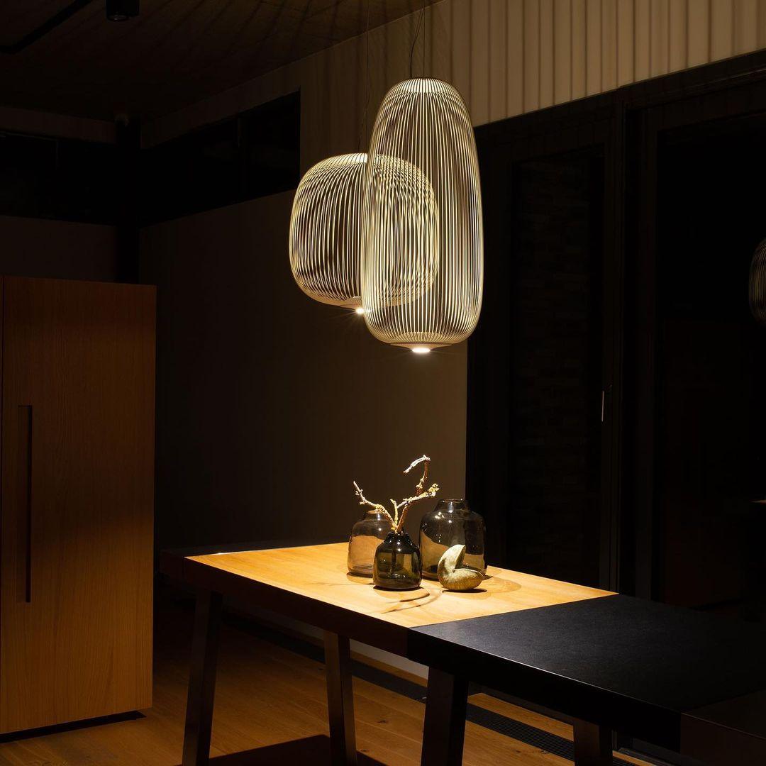 Aero Lightweight Spokes Cage Pendant Light - Letslighting