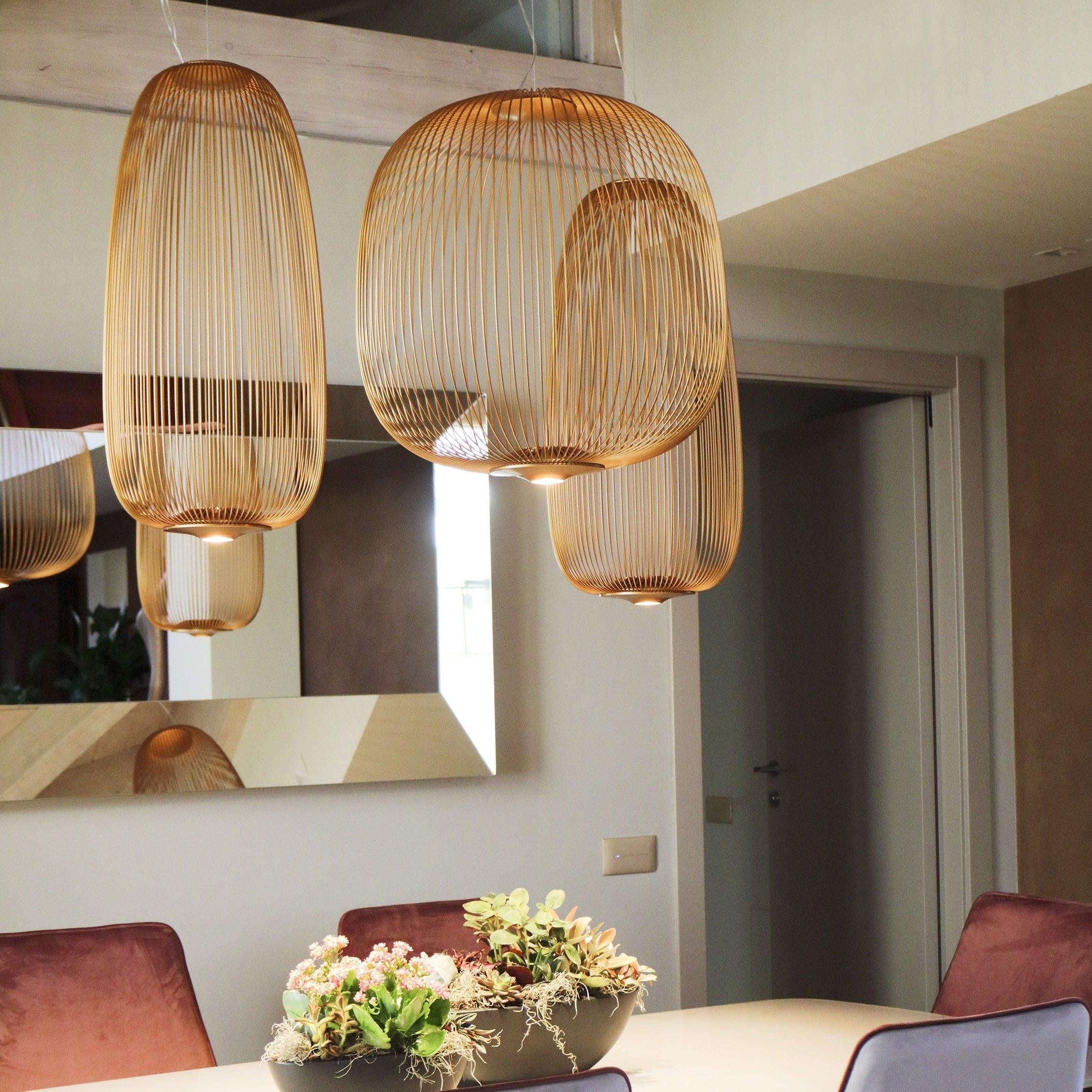 Aero Lightweight Spokes Cage Pendant Light - Letslighting