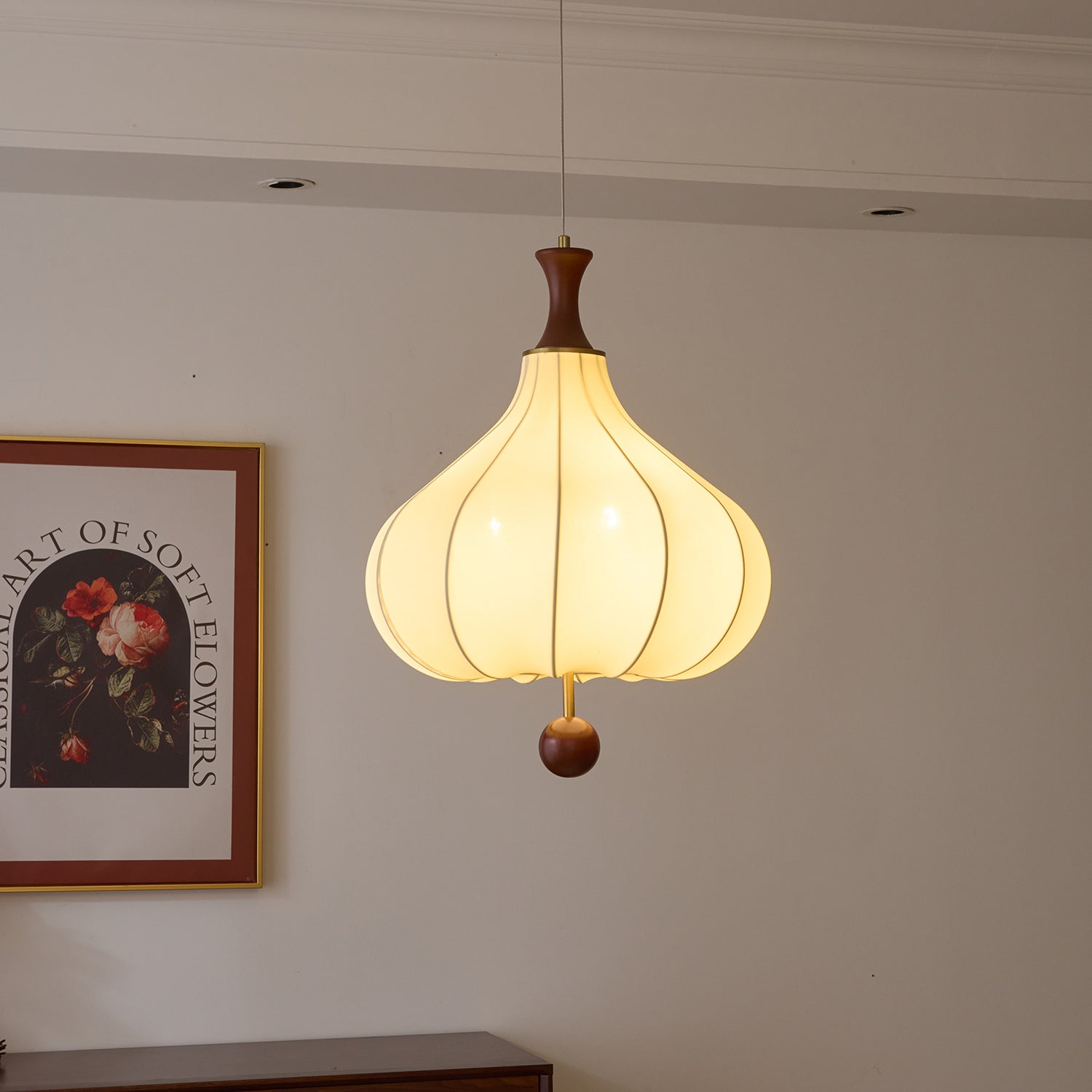 Mymira Traditionelle Eleganz Holz-Pendelleuchte-Letslighting