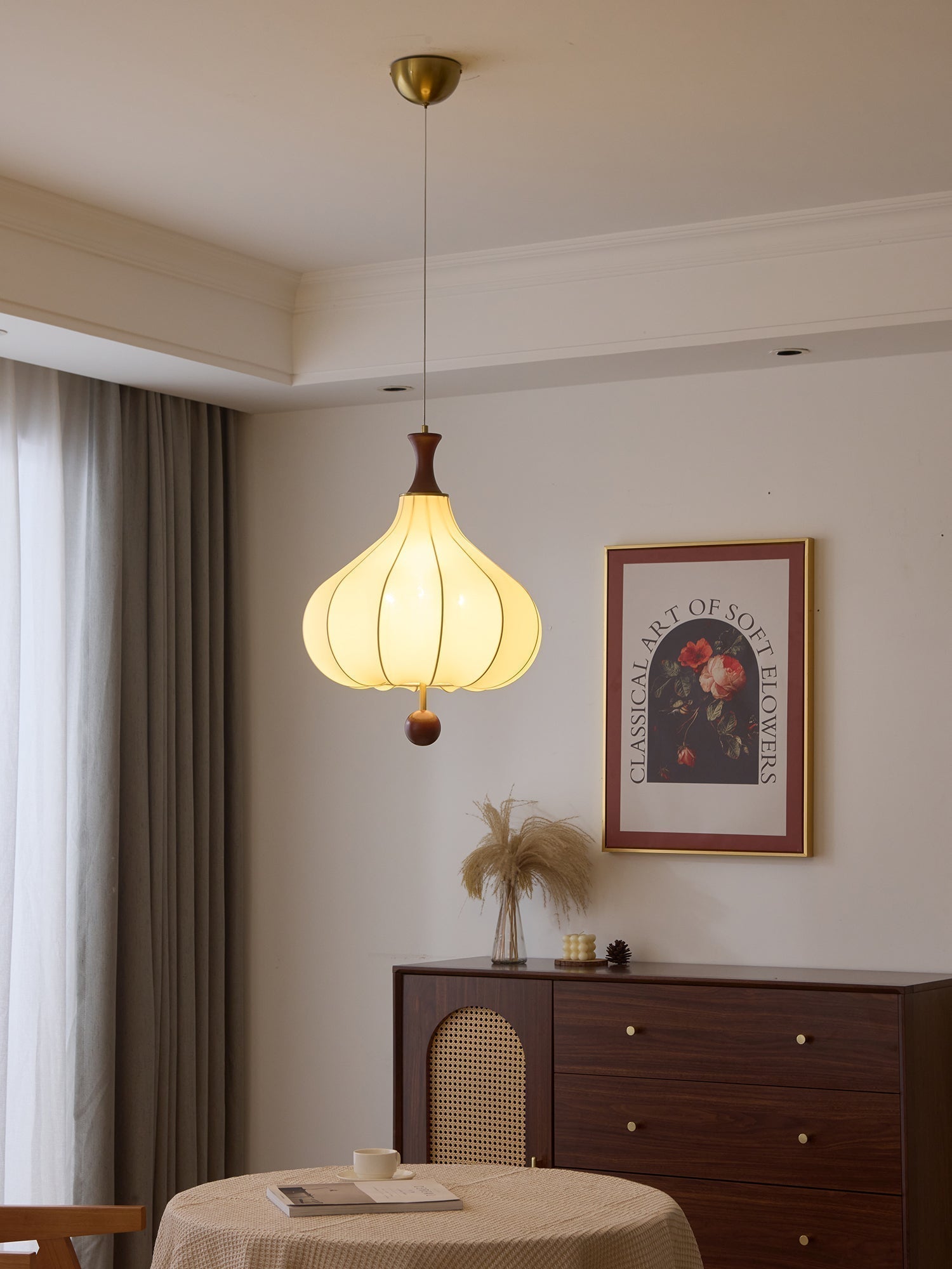 Mymira Traditionelle Eleganz Holz-Pendelleuchte-Letslighting