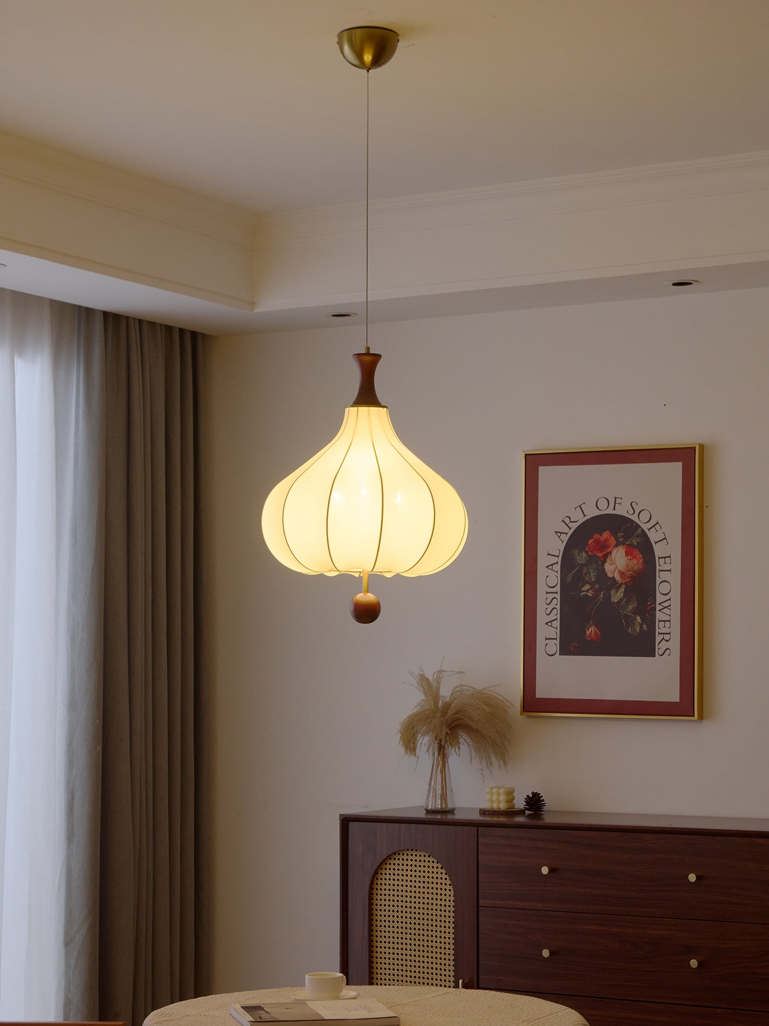 Mymira Traditionelle Eleganz Holz-Pendelleuchte-Letslighting