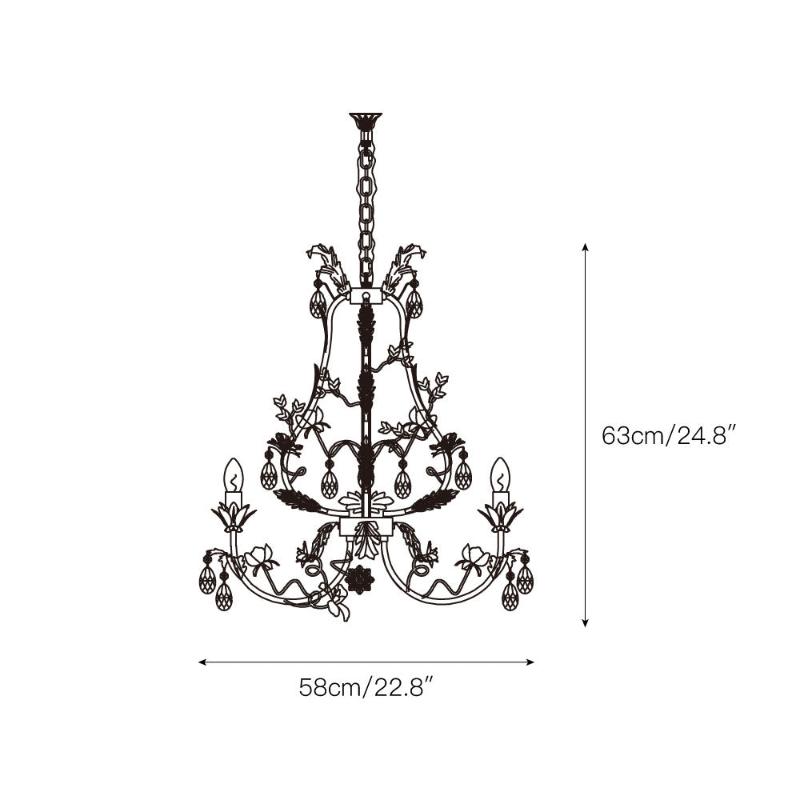 Vavenara Postmodern Luxury Rose White Crystal Chandelier - Letslighting