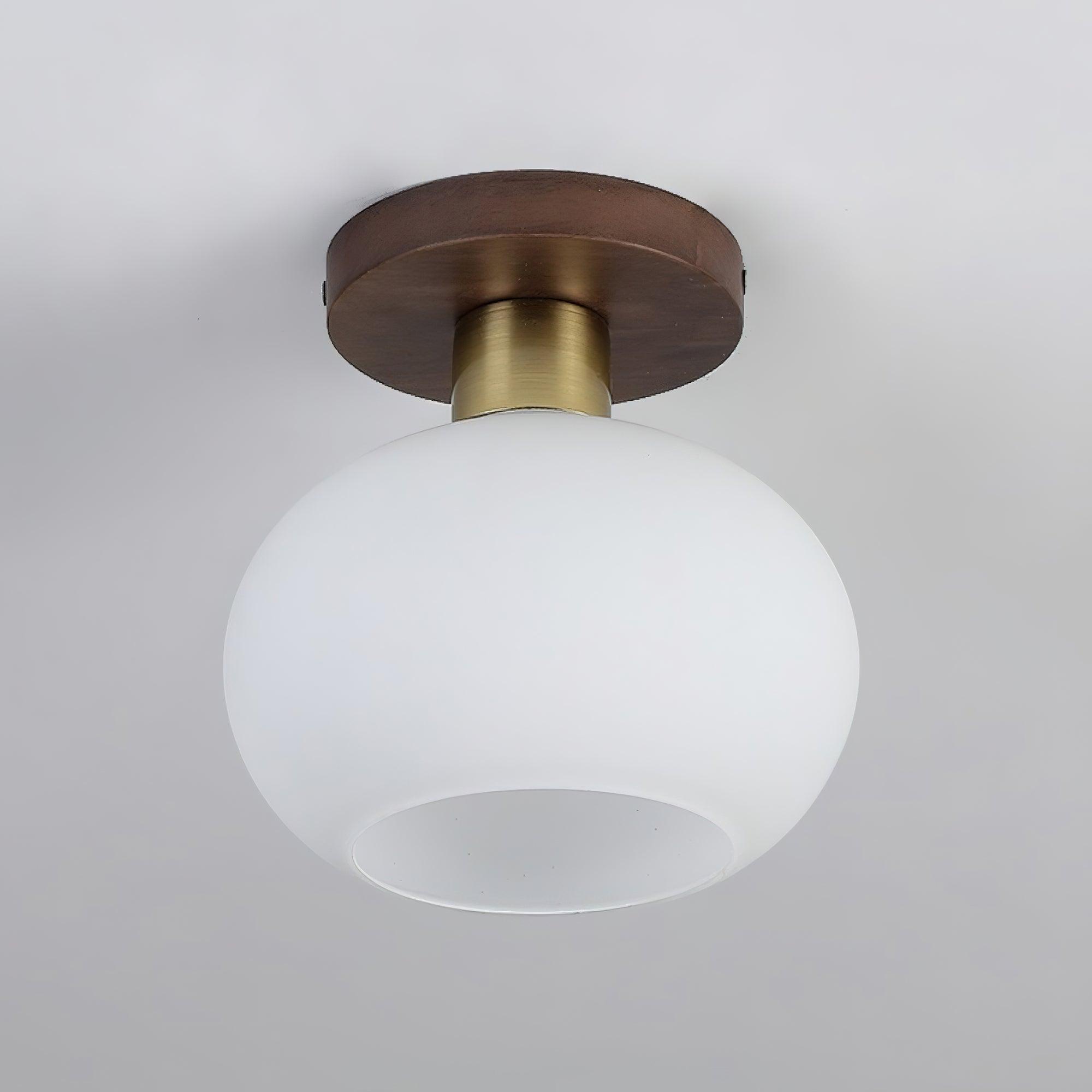 Ellorus Nordisch Kunst Weiß Muschel Glas Deckenleuchte-Letslighting
