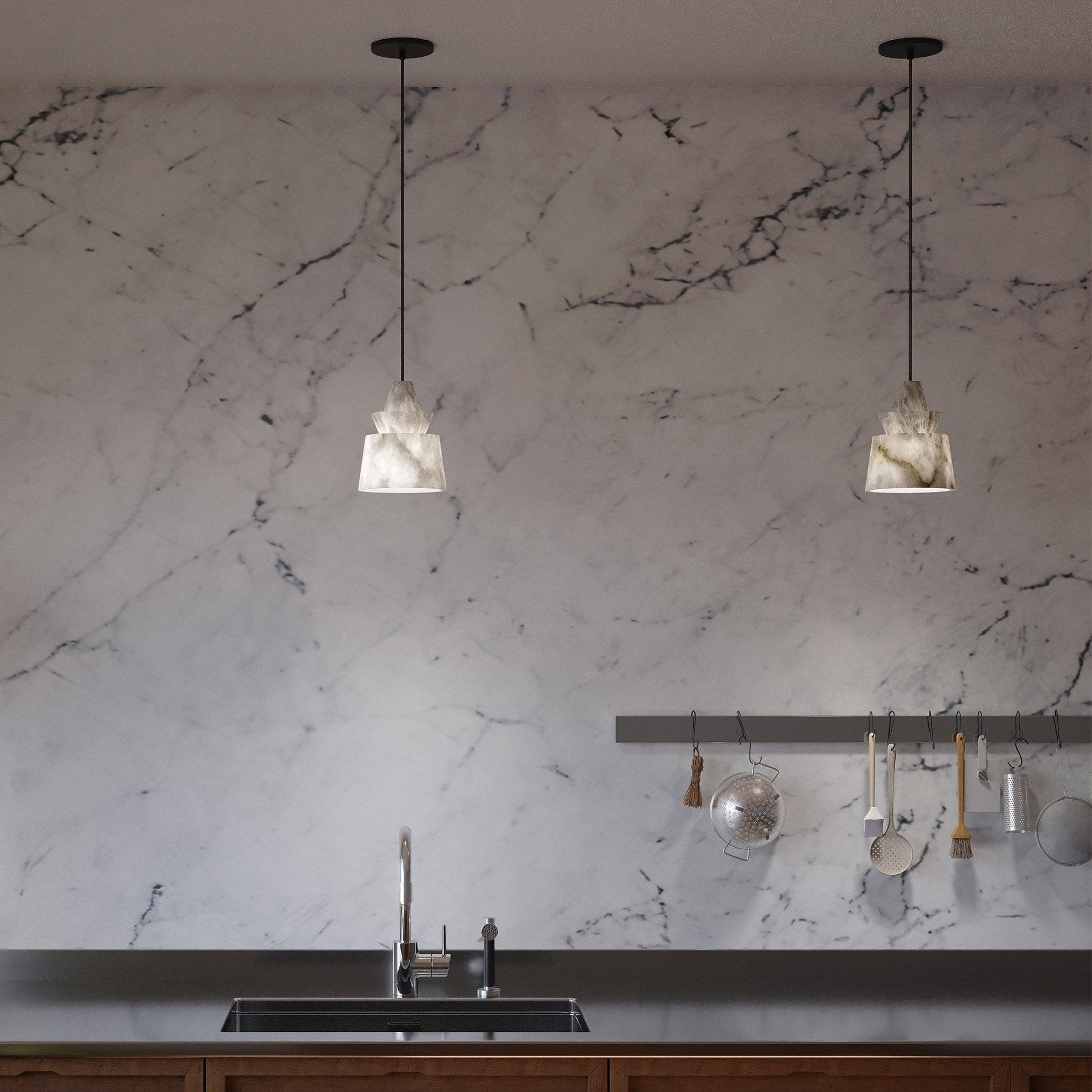 Curineth Minimalist Alabaster Pendant Light - Neutralighting