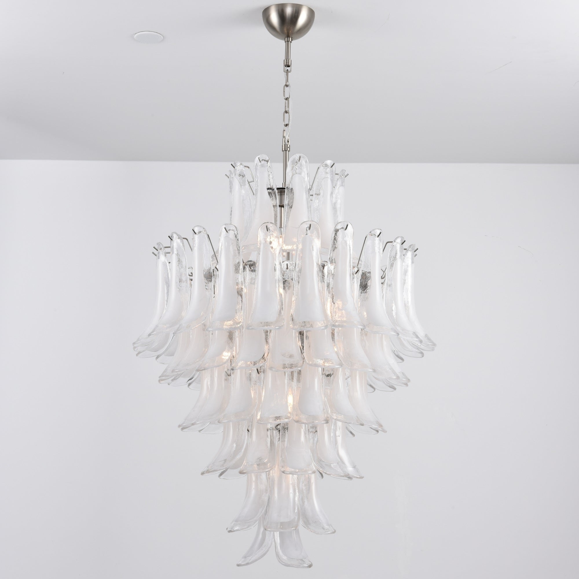 Aurora Chandelier White Cloud Glass Petals - Neutralighting