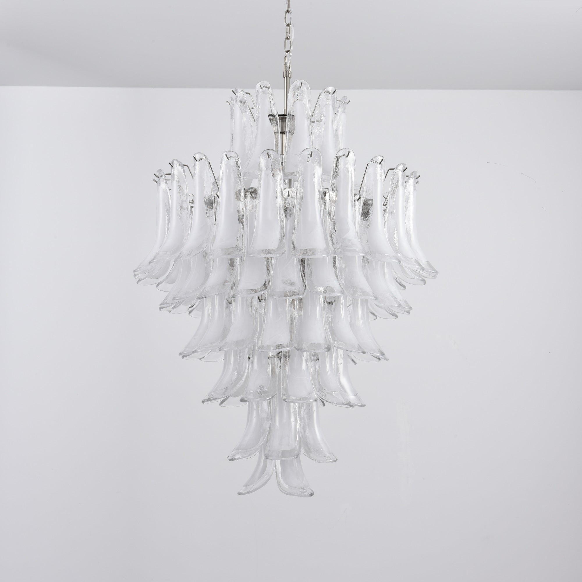 Aurora Chandelier White Cloud Glass Petals - Neutralighting