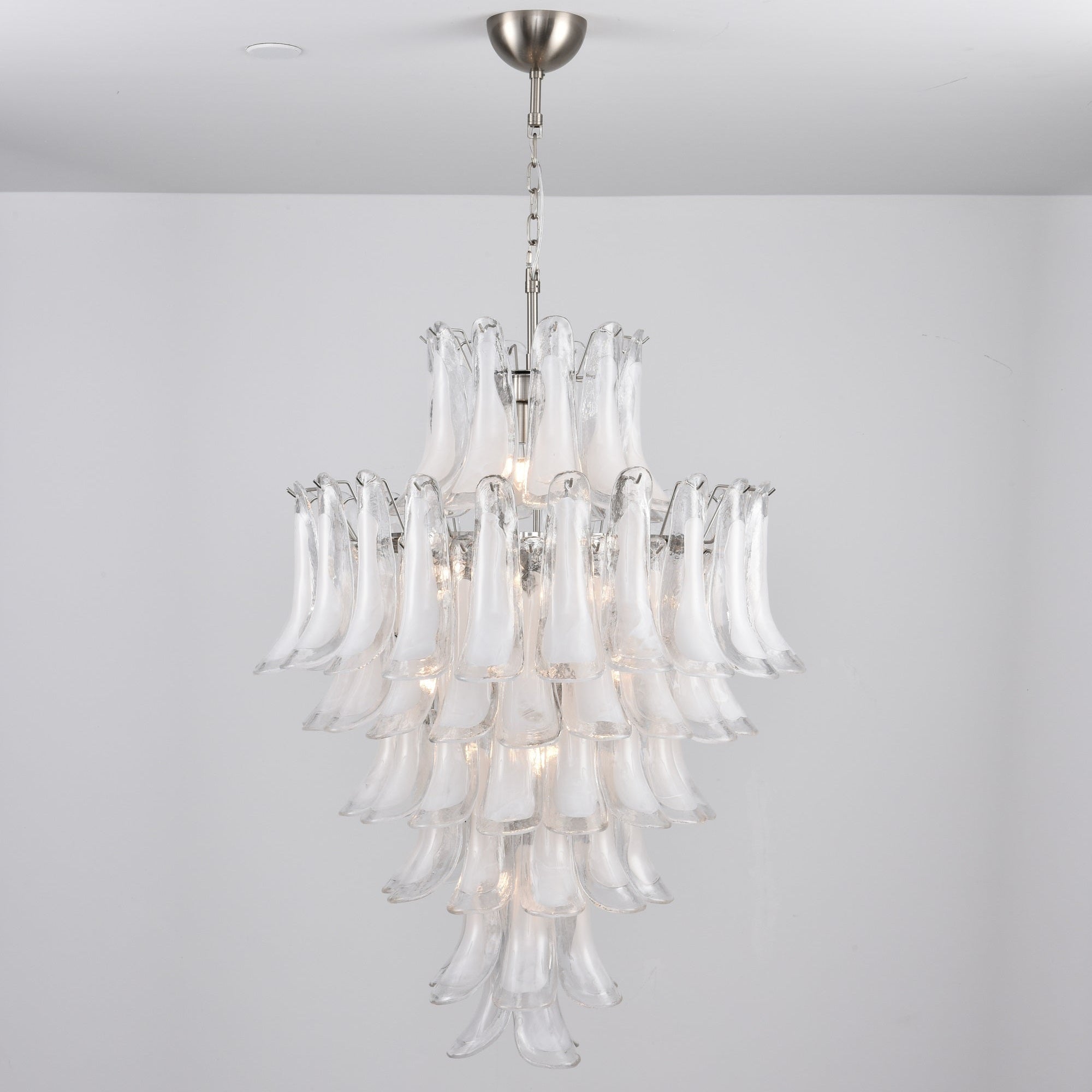 Aurora Chandelier White Cloud Glass Petals - Neutralighting