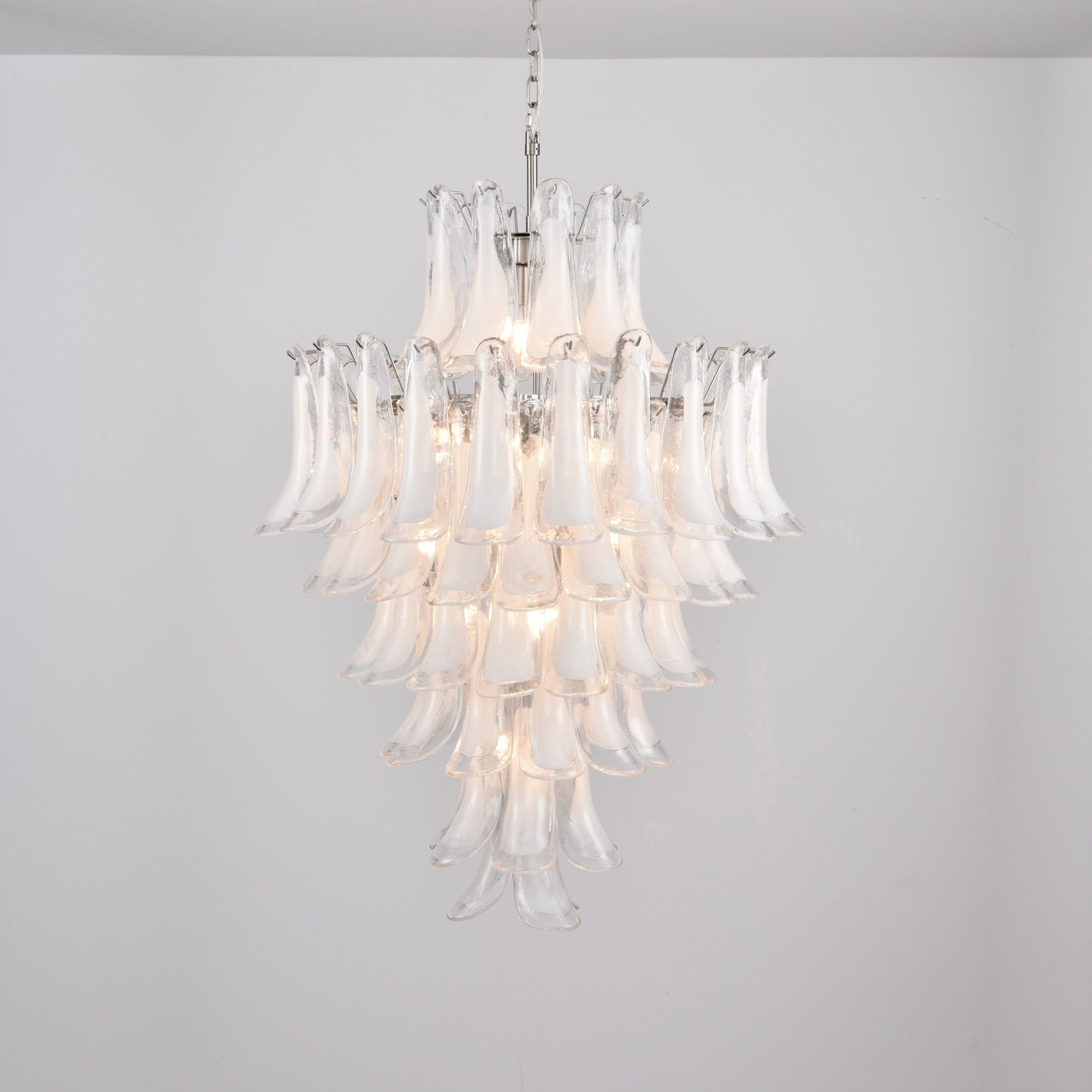 Aurora Chandelier White Cloud Glass Petals - Neutralighting