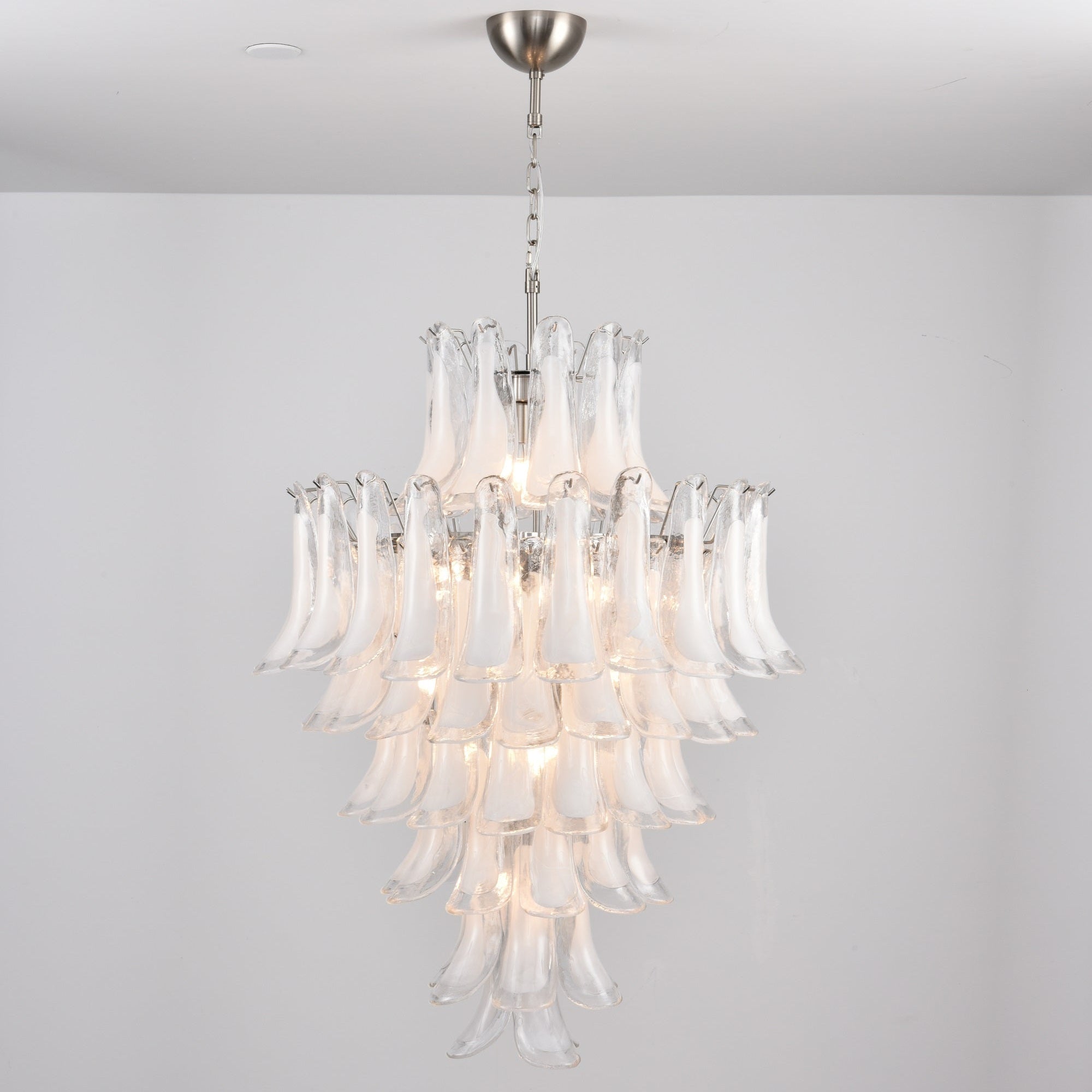 Aurora Chandelier White Cloud Glass Petals - Neutralighting