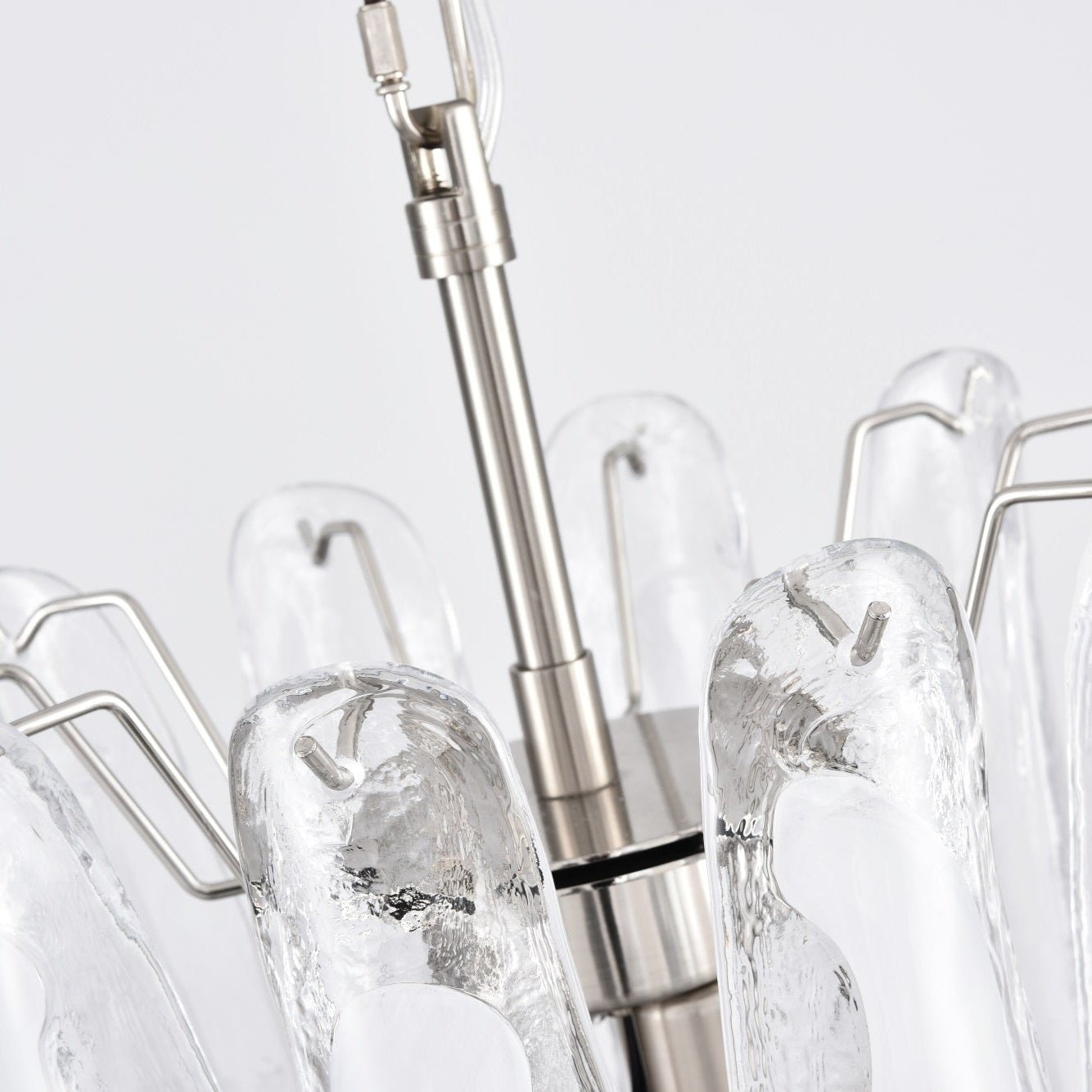 Aurora Chandelier White Cloud Glass Petals - Neutralighting