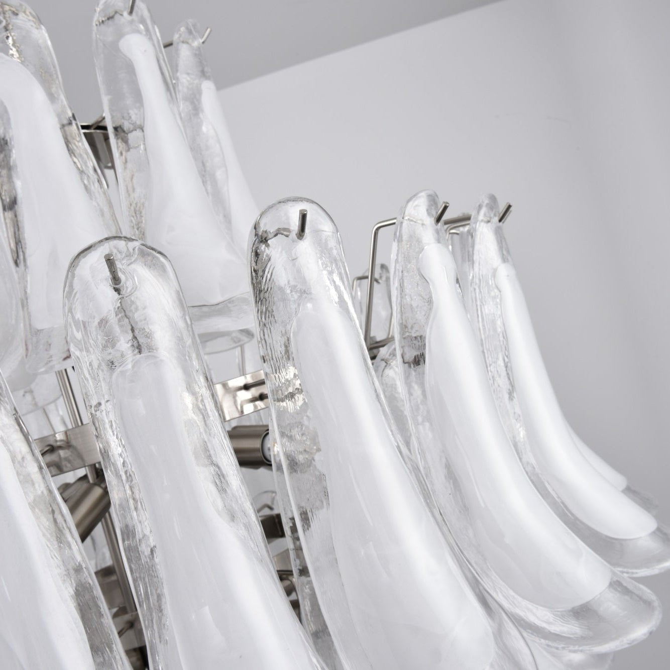 Aurora Chandelier White Cloud Glass Petals - Neutralighting