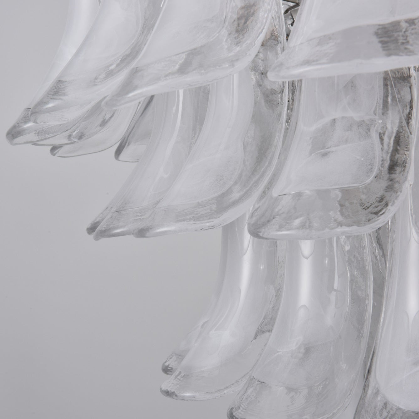 Aurora Chandelier White Cloud Glass Petals - Neutralighting