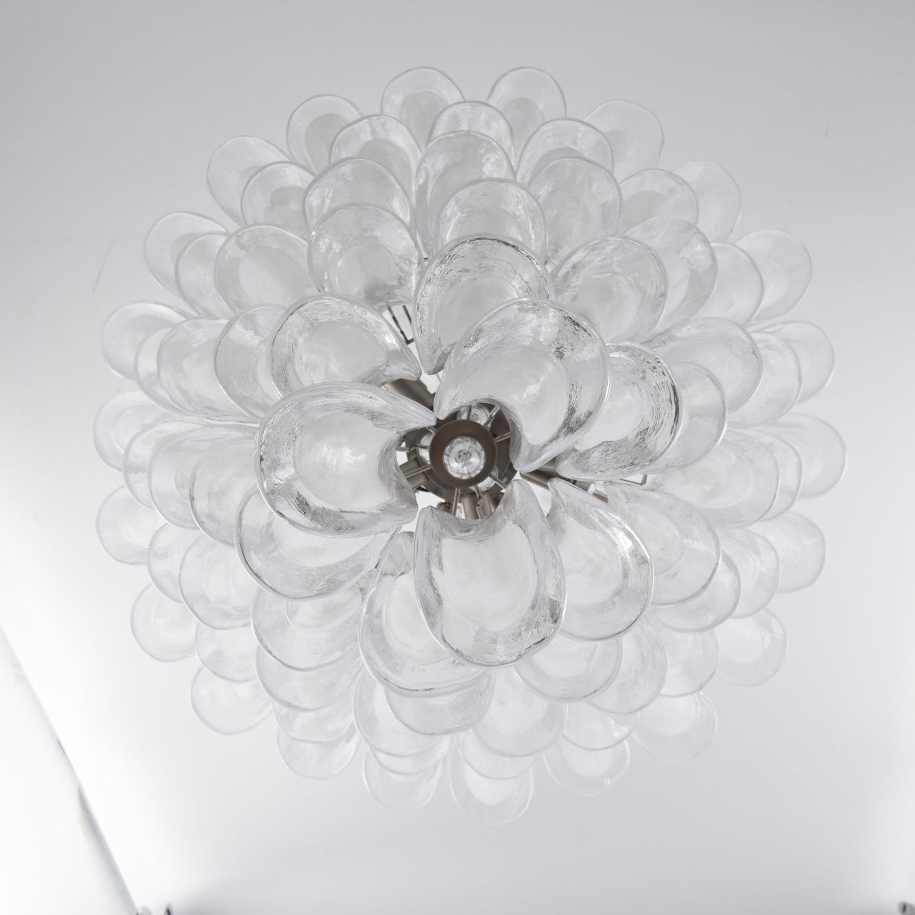 Aurora Chandelier White Cloud Glass Petals - Neutralighting