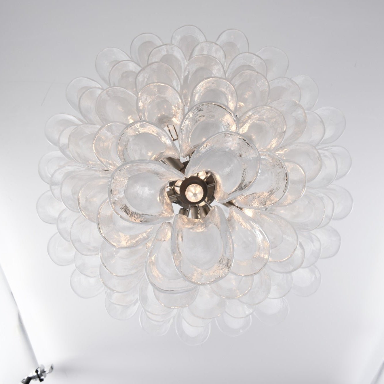 Aurora Chandelier White Cloud Glass Petals - Neutralighting