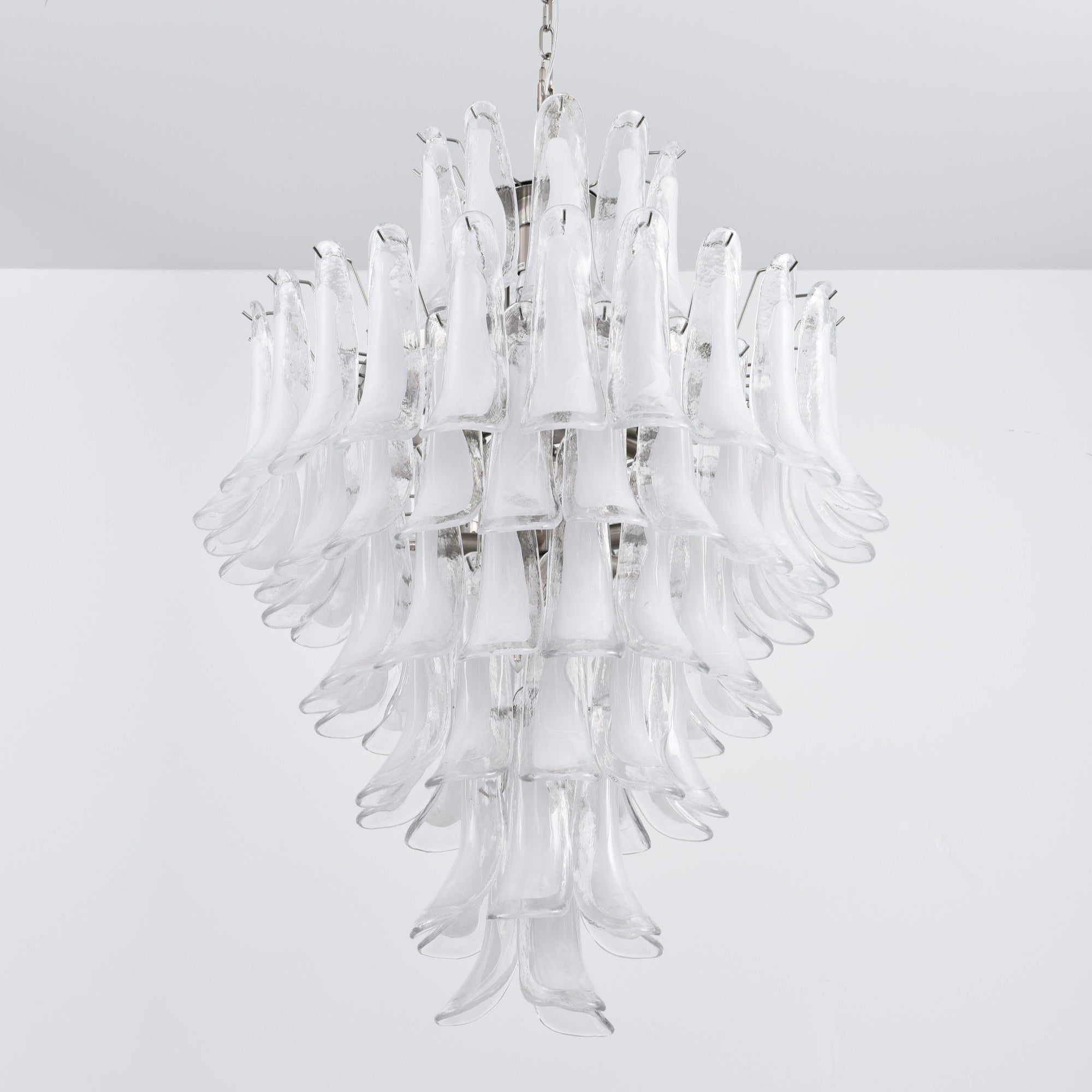 Aurora Chandelier White Cloud Glass Petals - Neutralighting