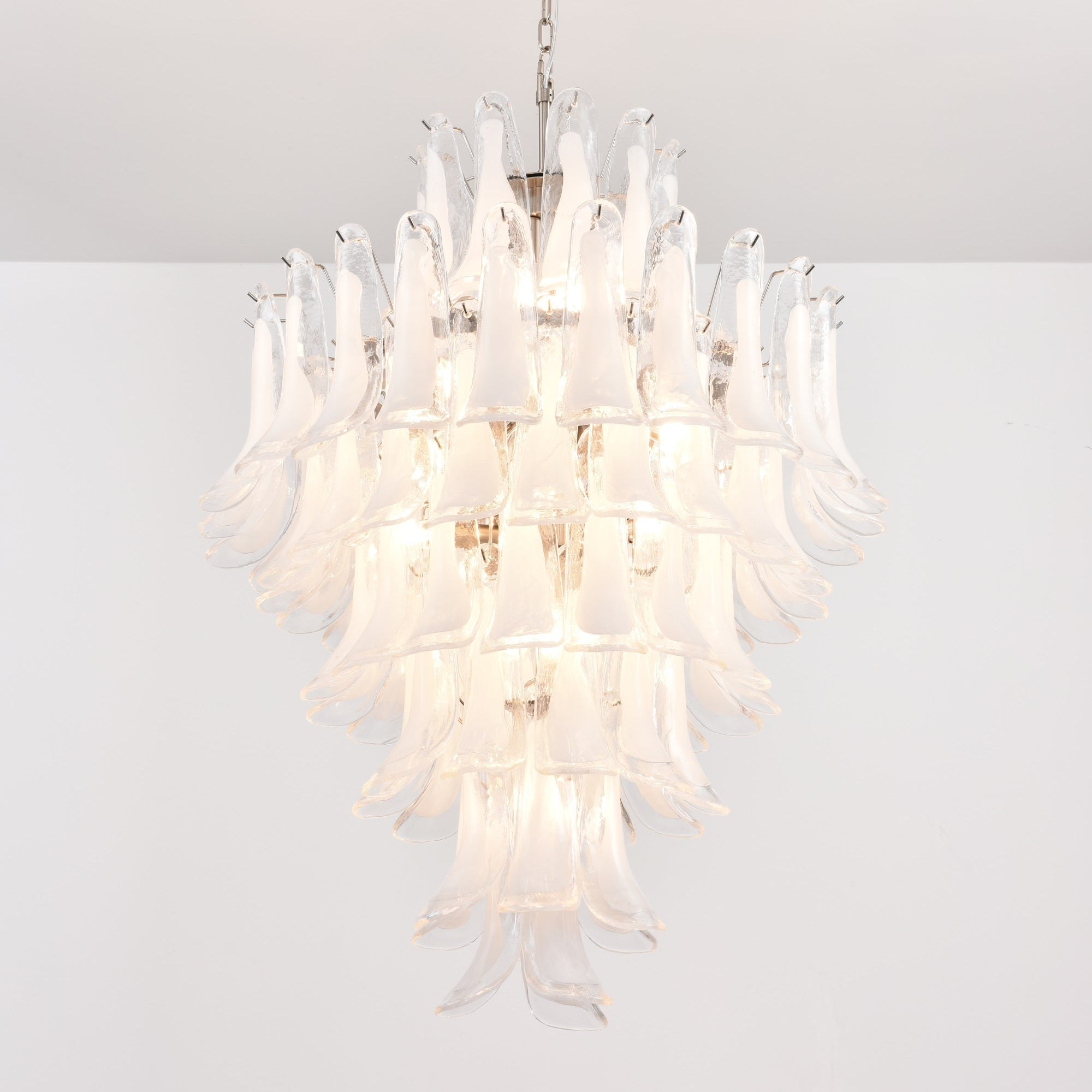 Aurora Chandelier White Cloud Glass Petals - Neutralighting