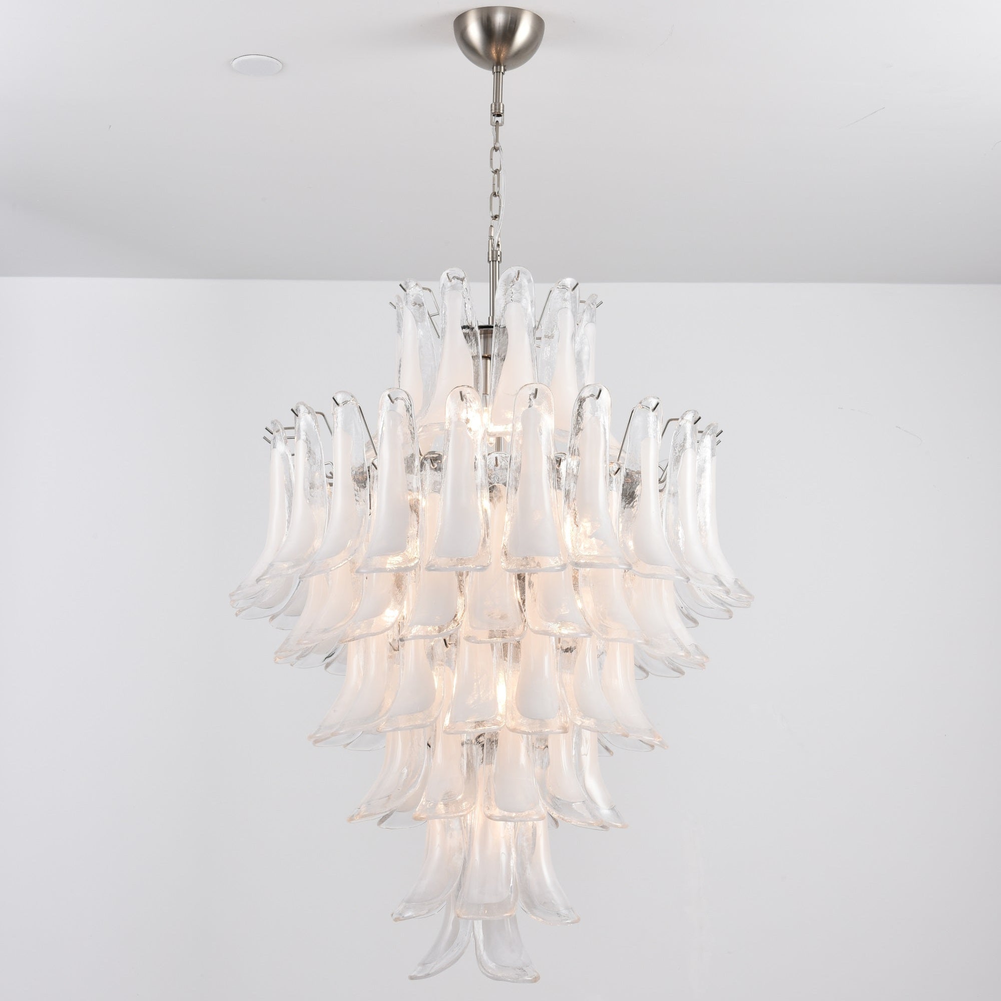 Aurora Chandelier White Cloud Glass Petals - Neutralighting