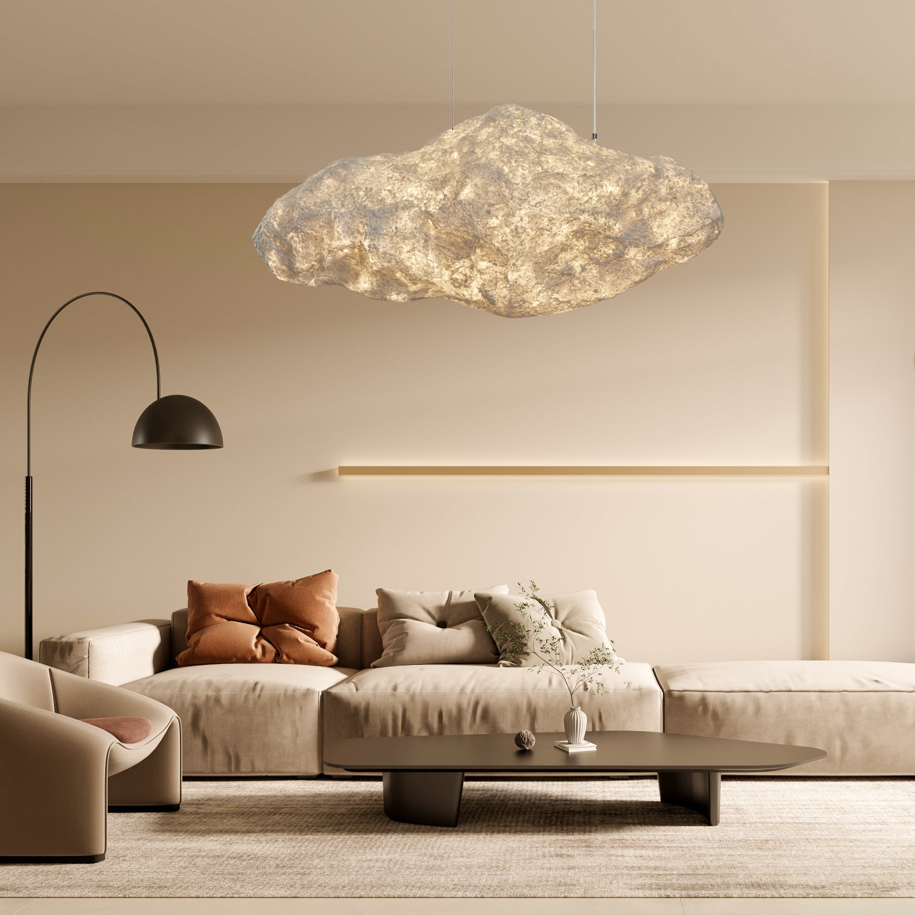 Elliros Strukturierte Papierpulpe Pendelleuchte-Letslighting