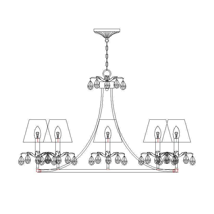 Ivsilan Industrieller Vintage Kronleuchter aus Messing und Kristall-Letslighting