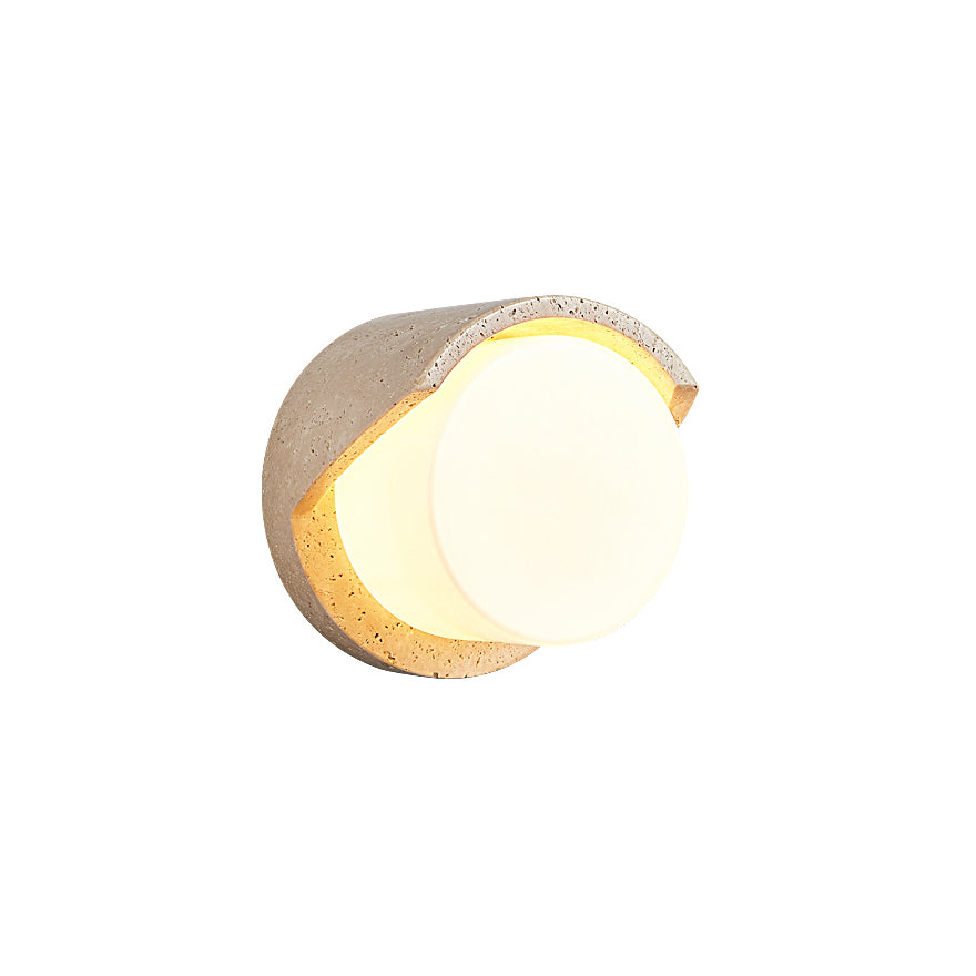 Eurvenara Modern Minimalist Travertine Glass Wall Lamp - Letslighting