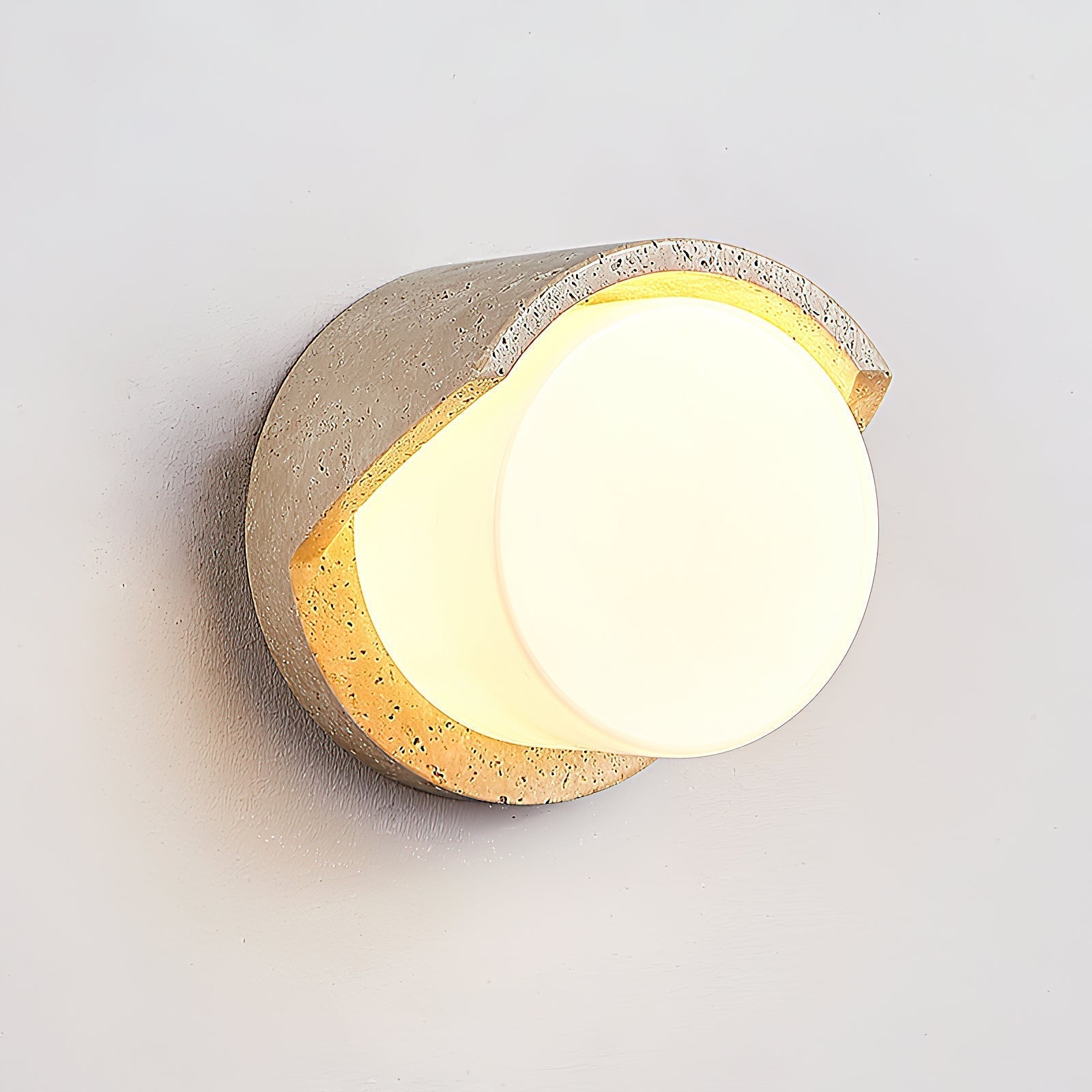 Eurvenara Modern Minimalist Travertine Glass Wall Lamp - Letslighting