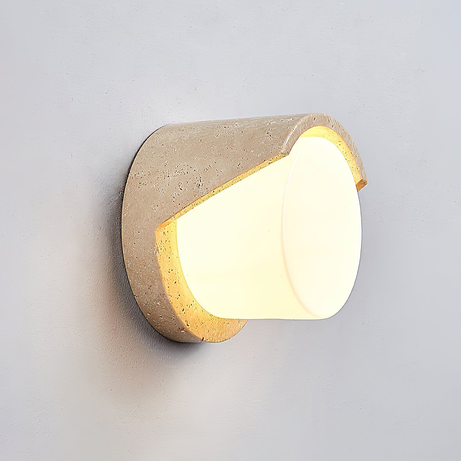 Eurvenara Modern Minimalist Travertine Glass Wall Lamp - Letslighting