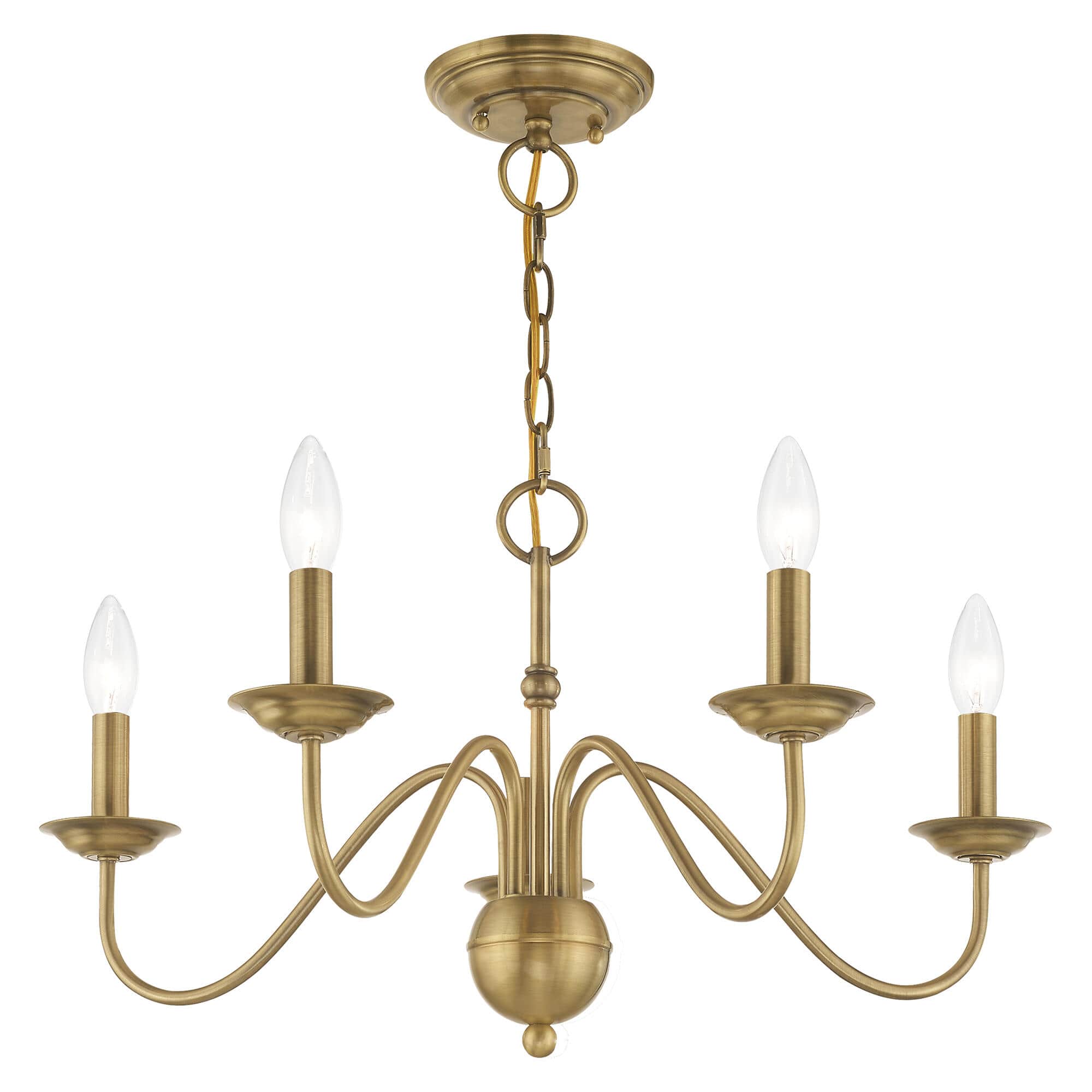 Avvarir Industrieller Vintage Kronleuchter aus Messing-Letslighting