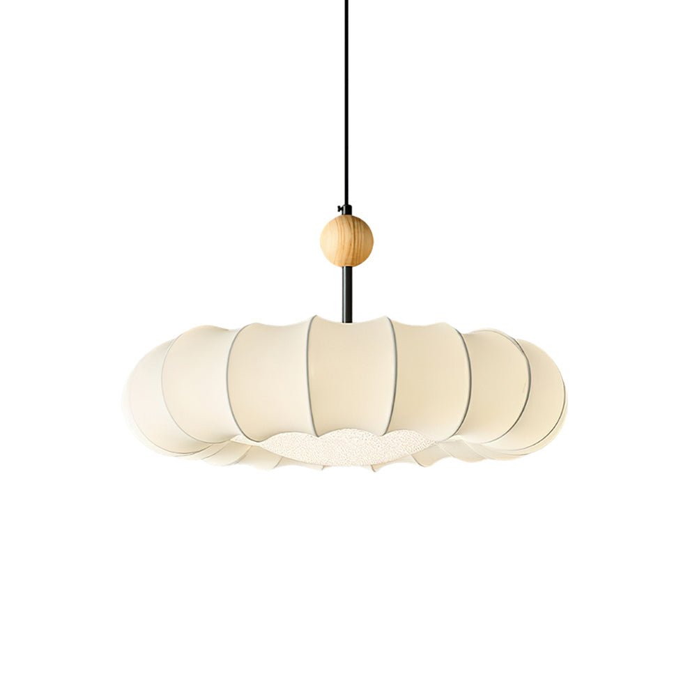 Lyvina Traditionell Natur Schleier Holz Stoff Pendelleuchte Leuchte-Letslighting