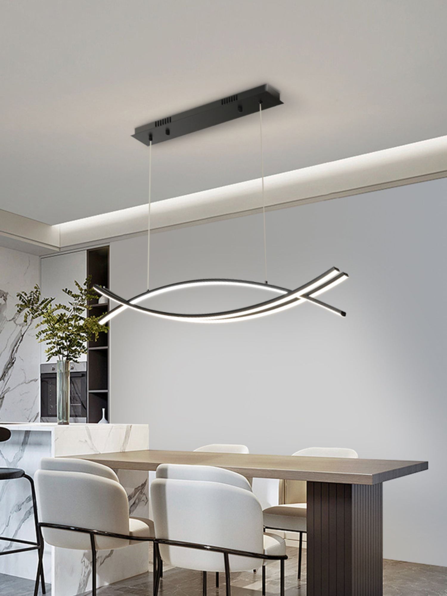 Curinis Modern Minimalistisch Kunst LED Kronleuchter-Letslighting