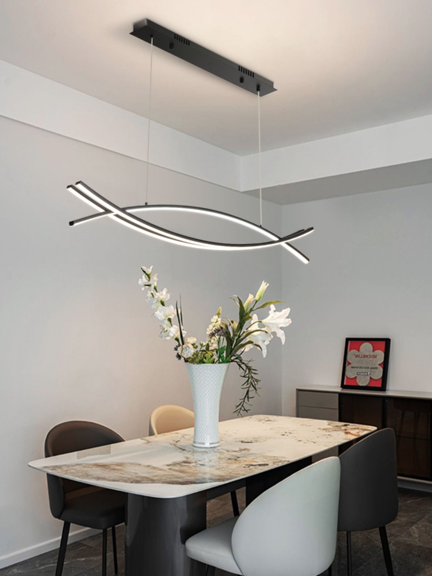 Curinis Modern Minimalistisch Kunst LED Kronleuchter-Letslighting